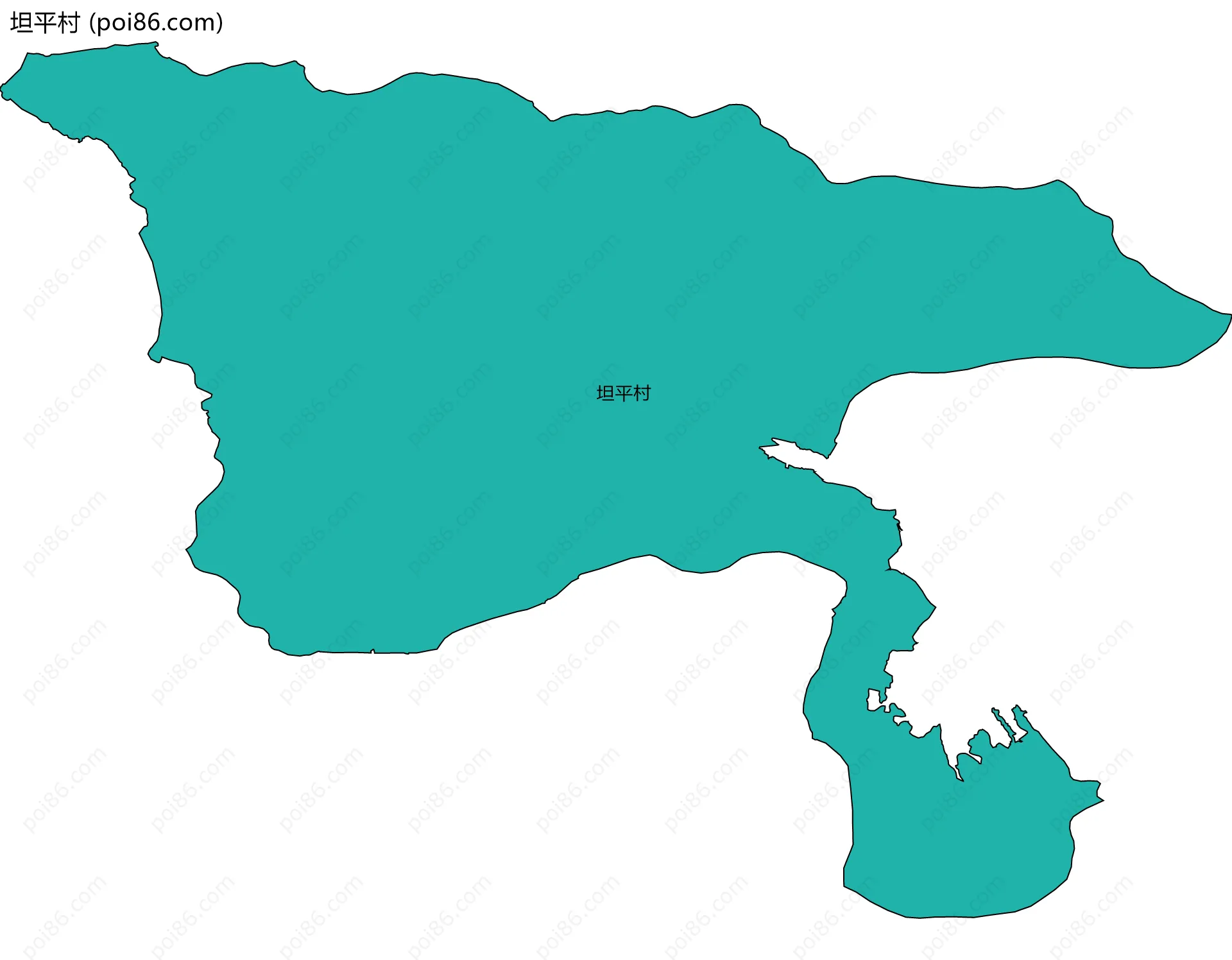 坦平村边界地图