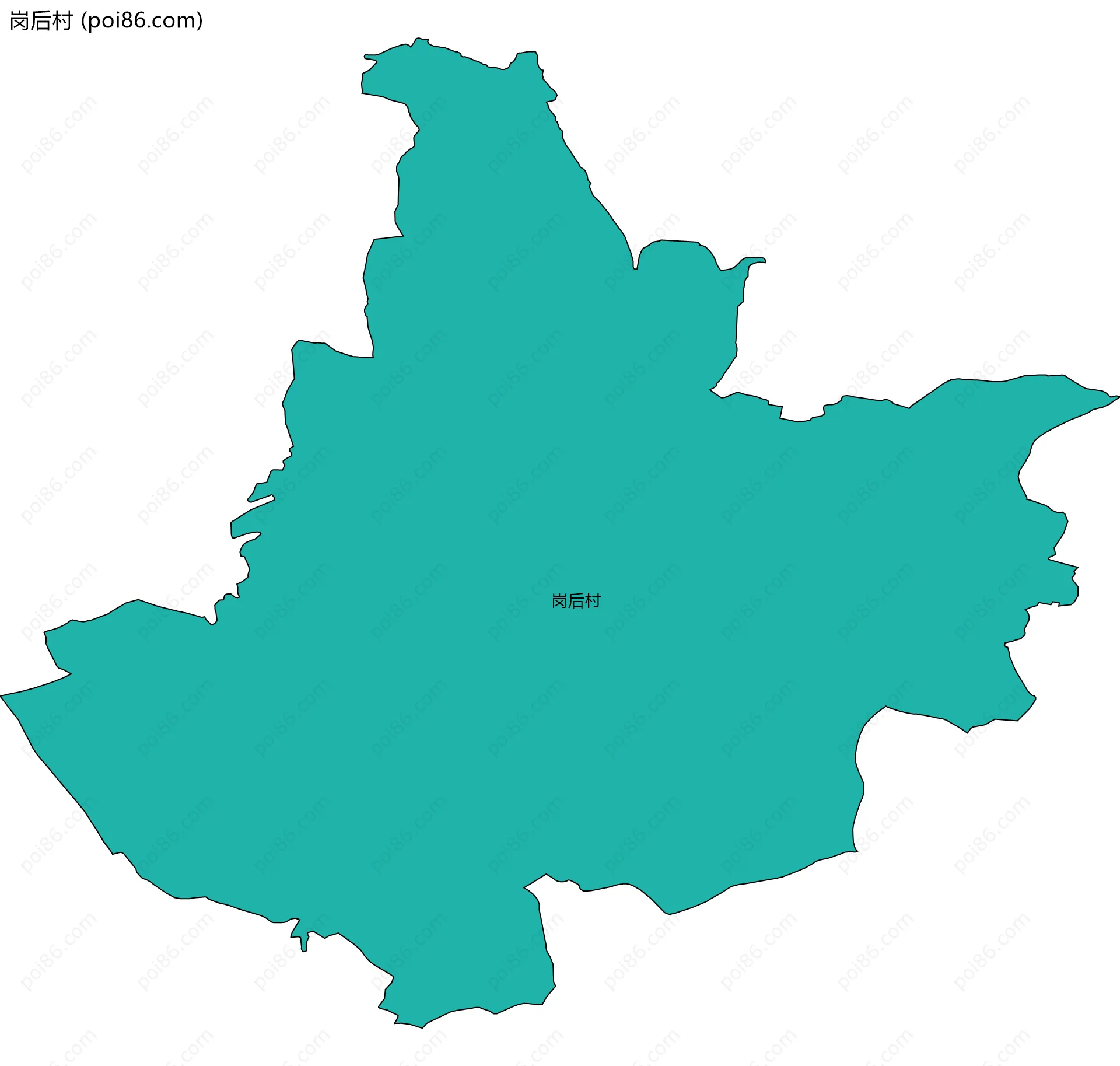 岗后村边界地图