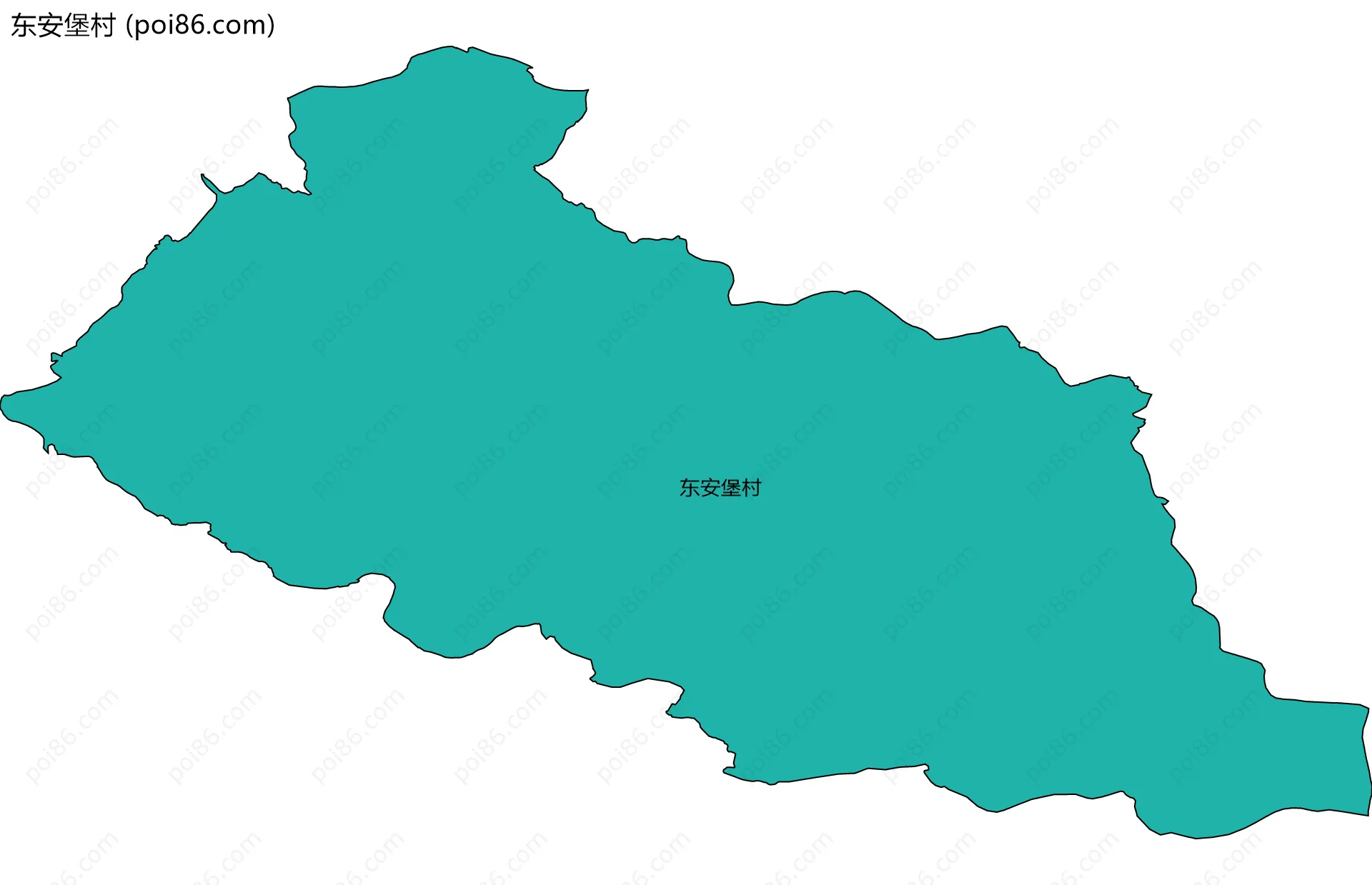 东安堡村边界地图