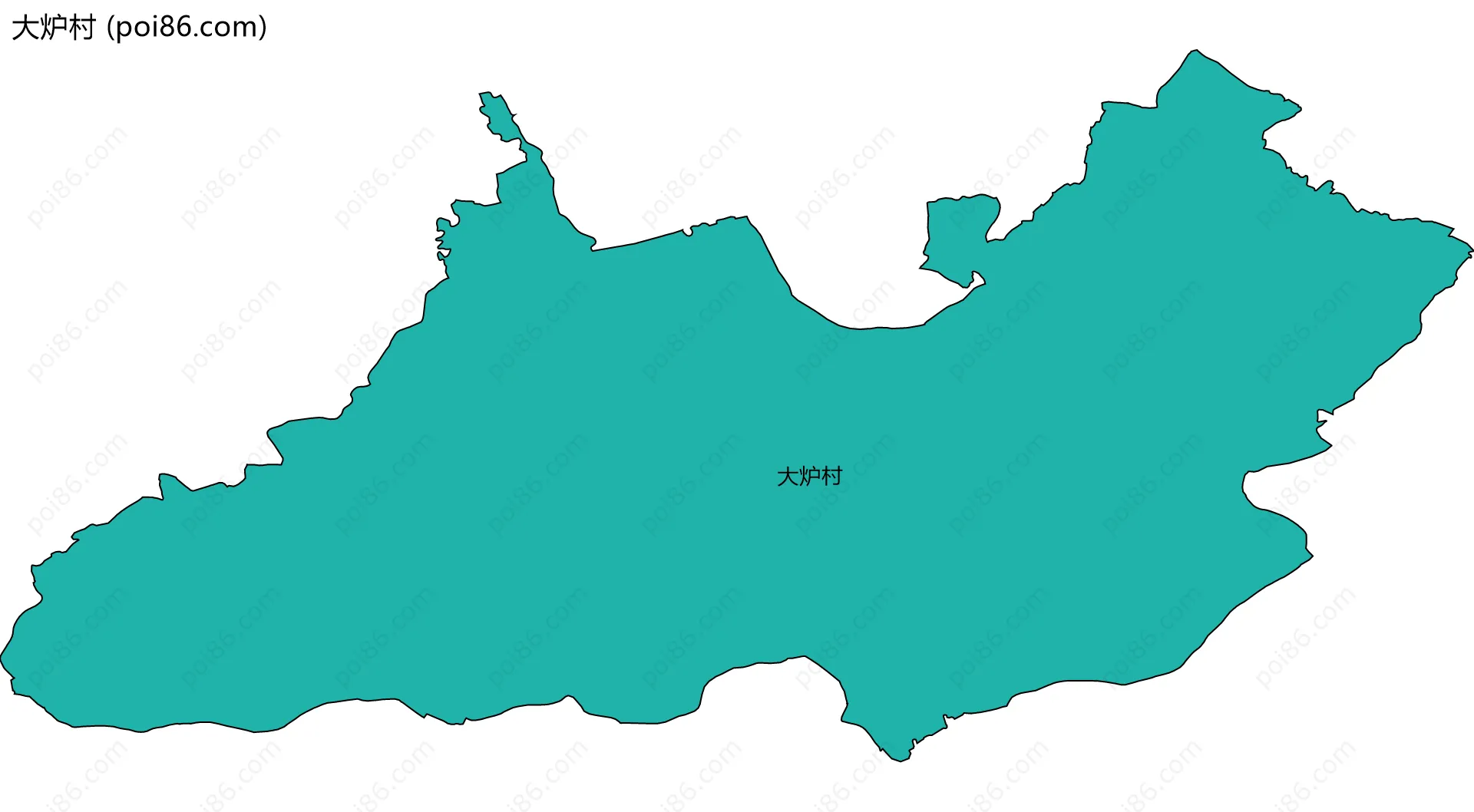 大炉村边界地图