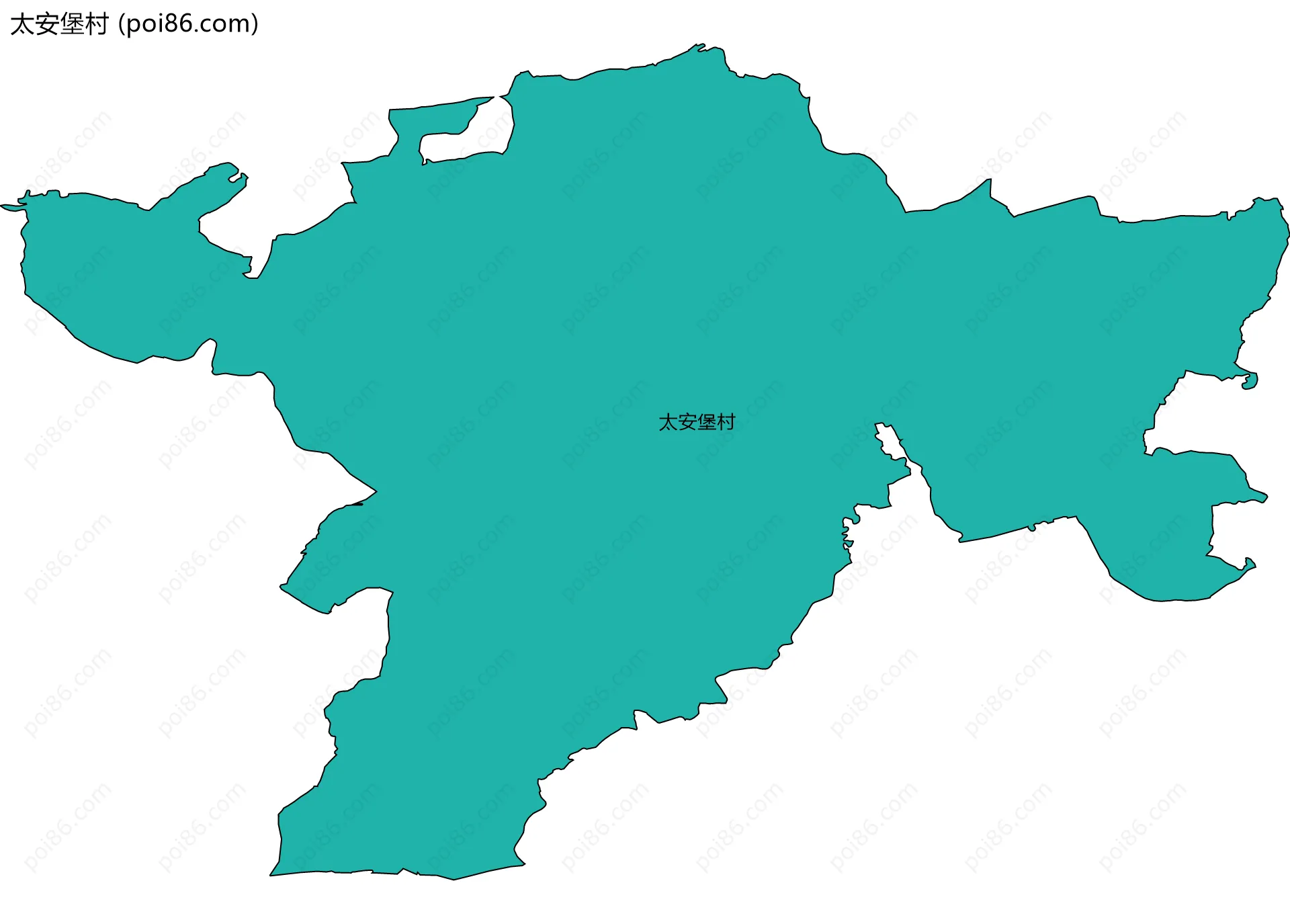 太安堡村边界地图