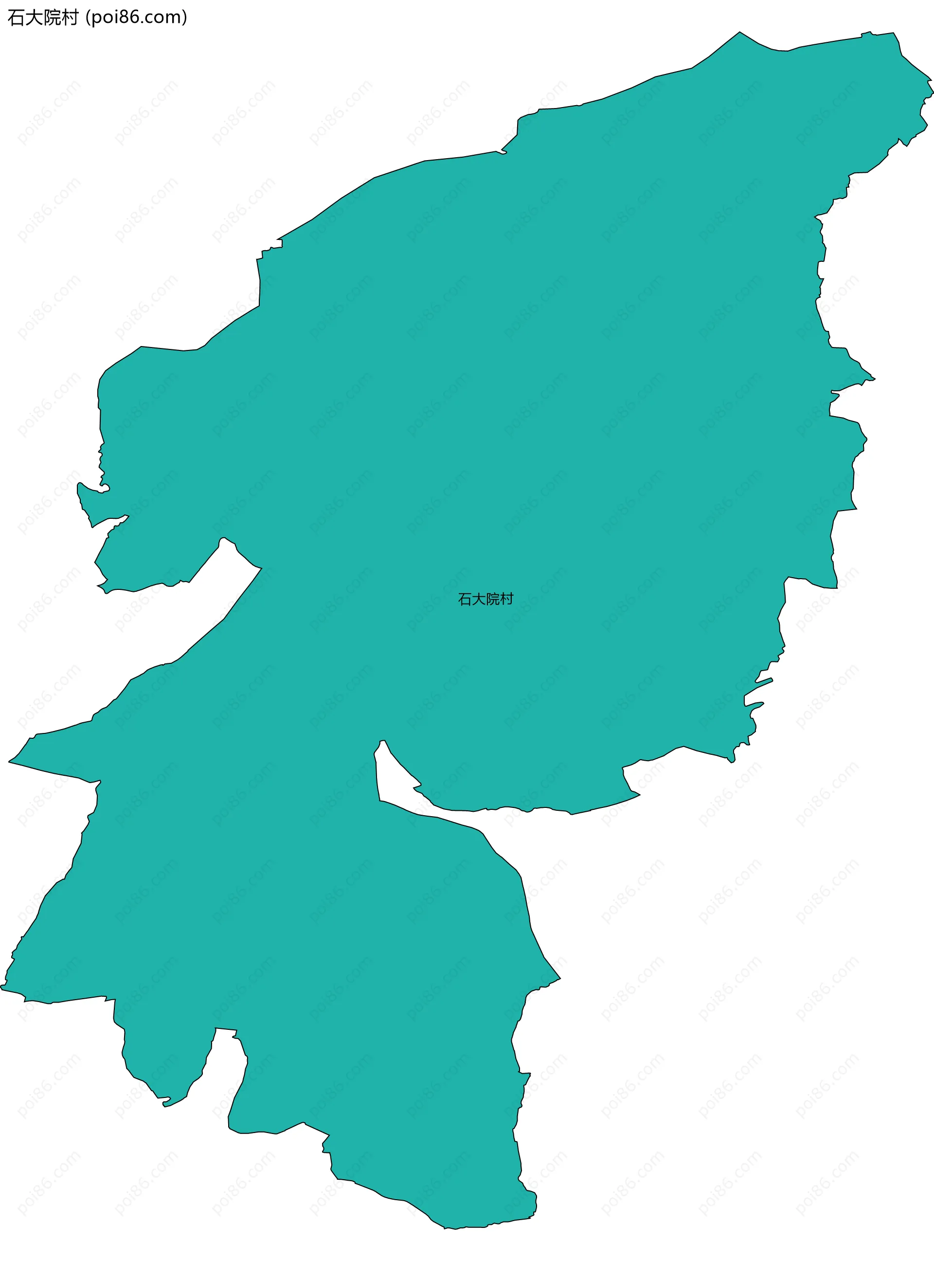 石大院村边界地图