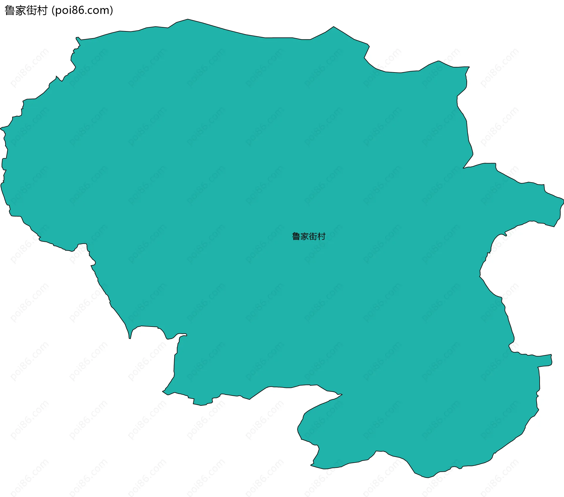 鲁家街村边界地图