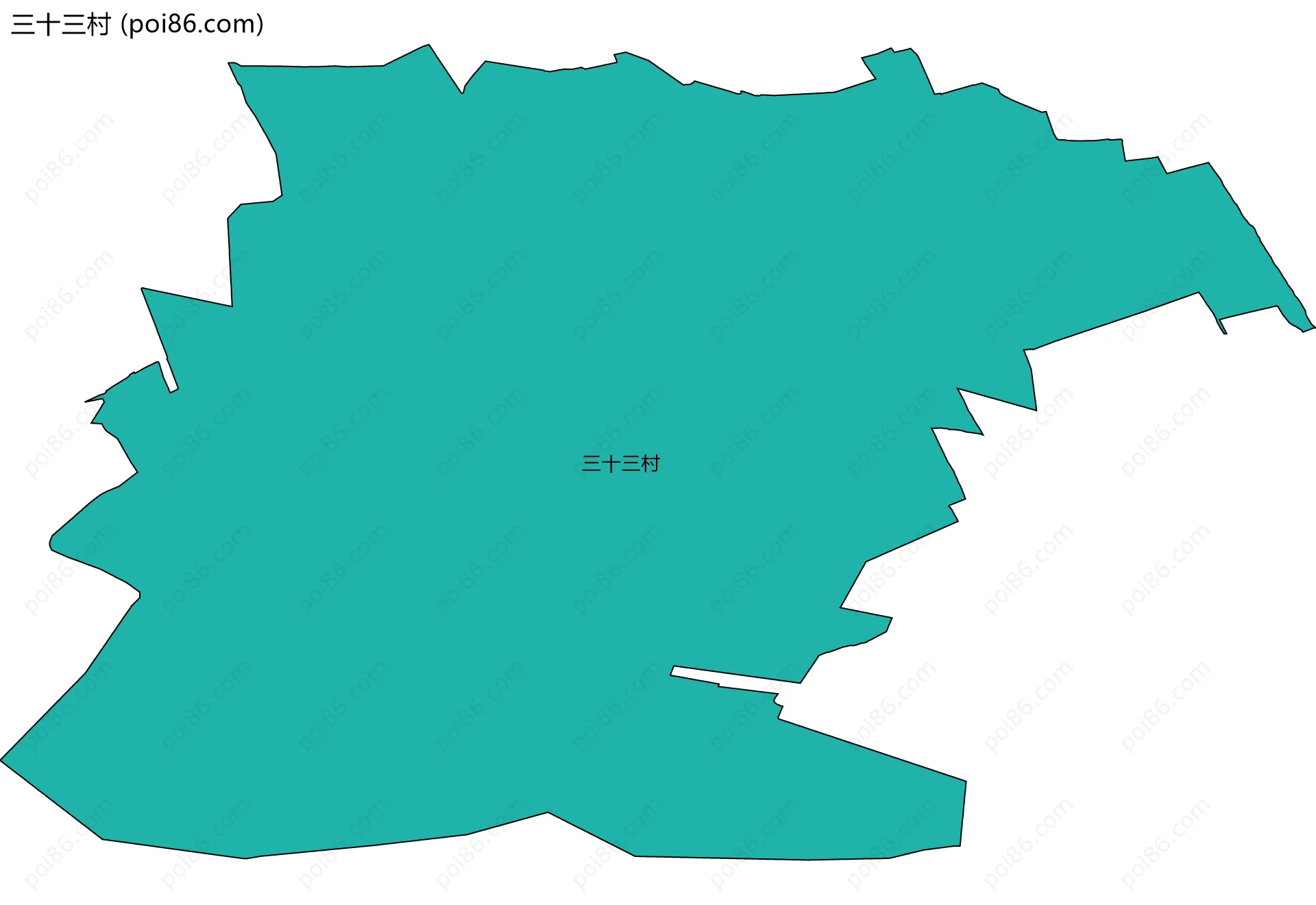 三十三村边界地图