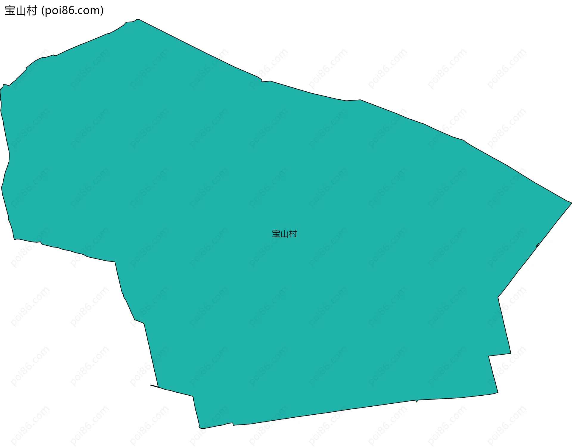 宝山村边界地图