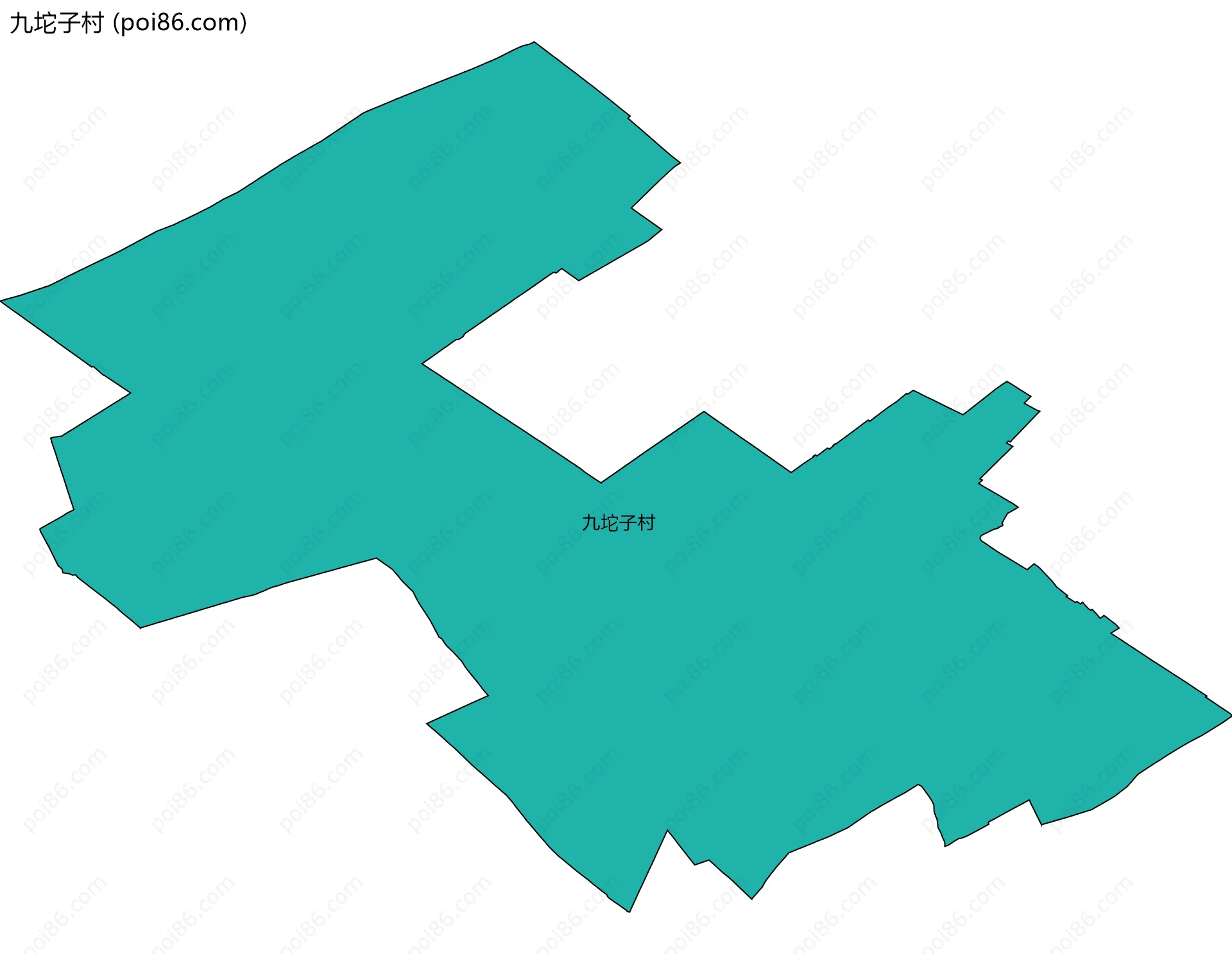 九坨子村边界地图