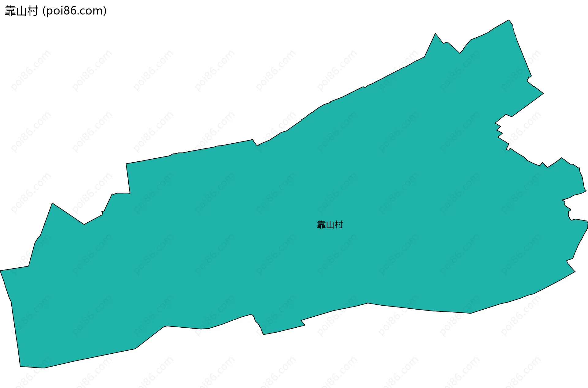 靠山村边界地图