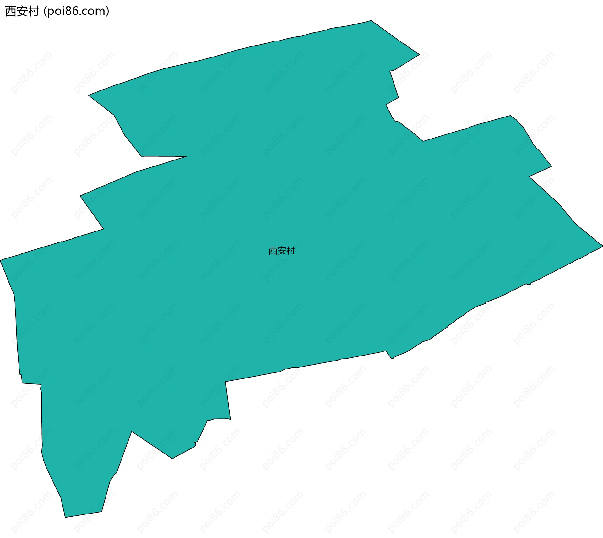 西安村边界地图