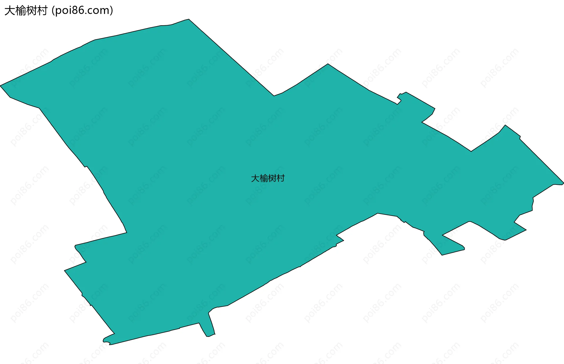 大榆树村边界地图