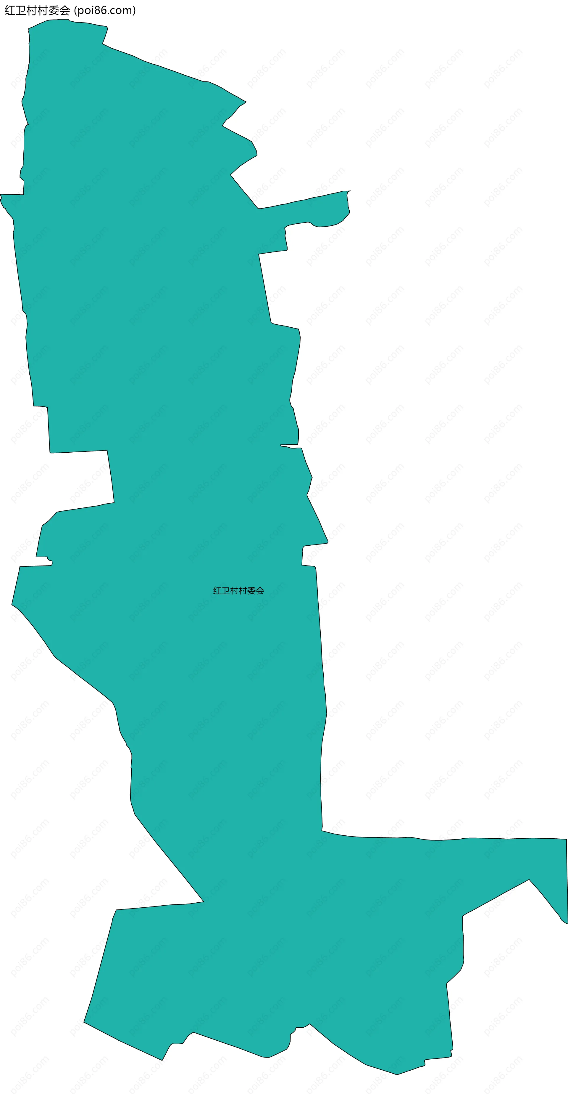 红卫村村委会边界地图