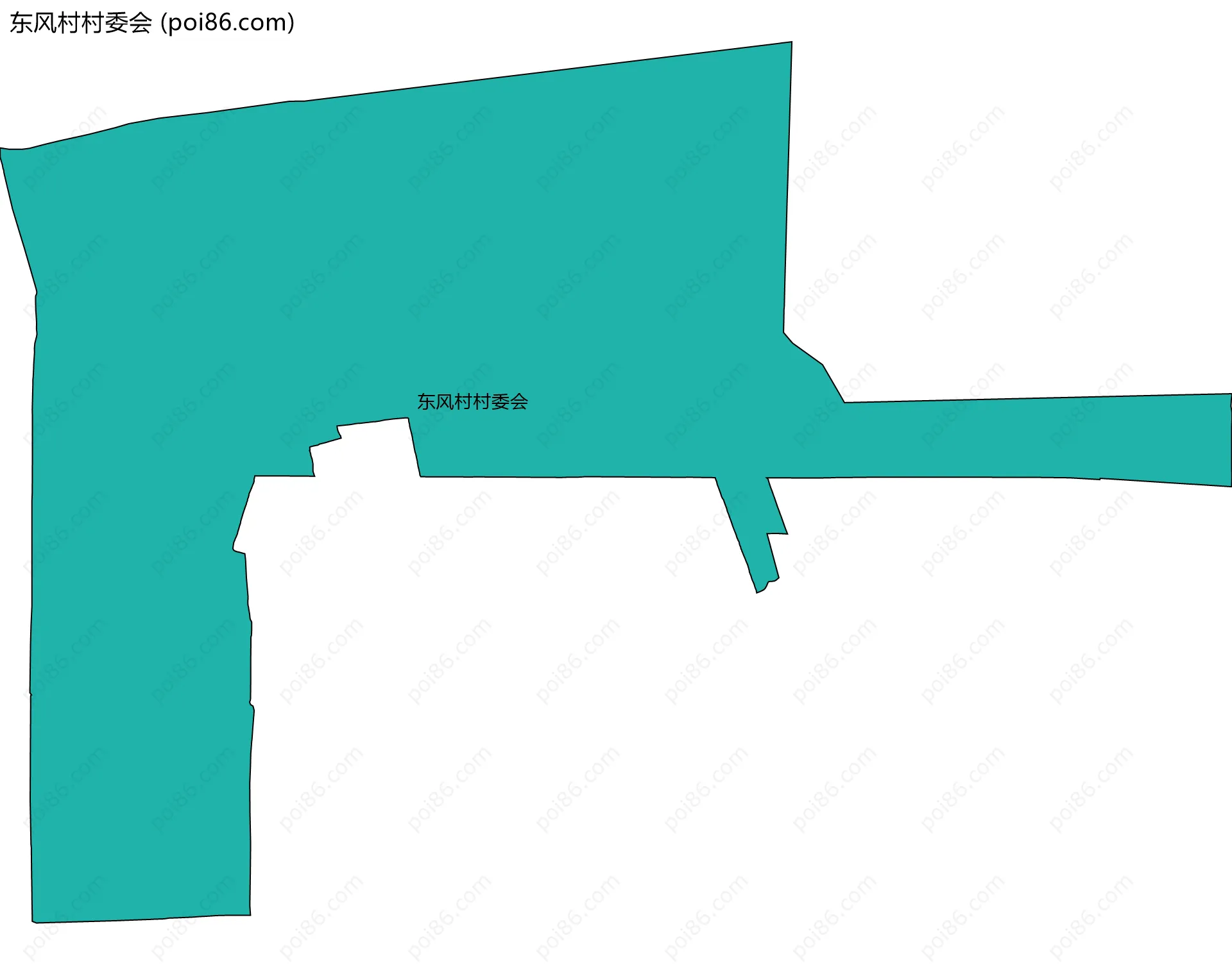 东风村村委会边界地图