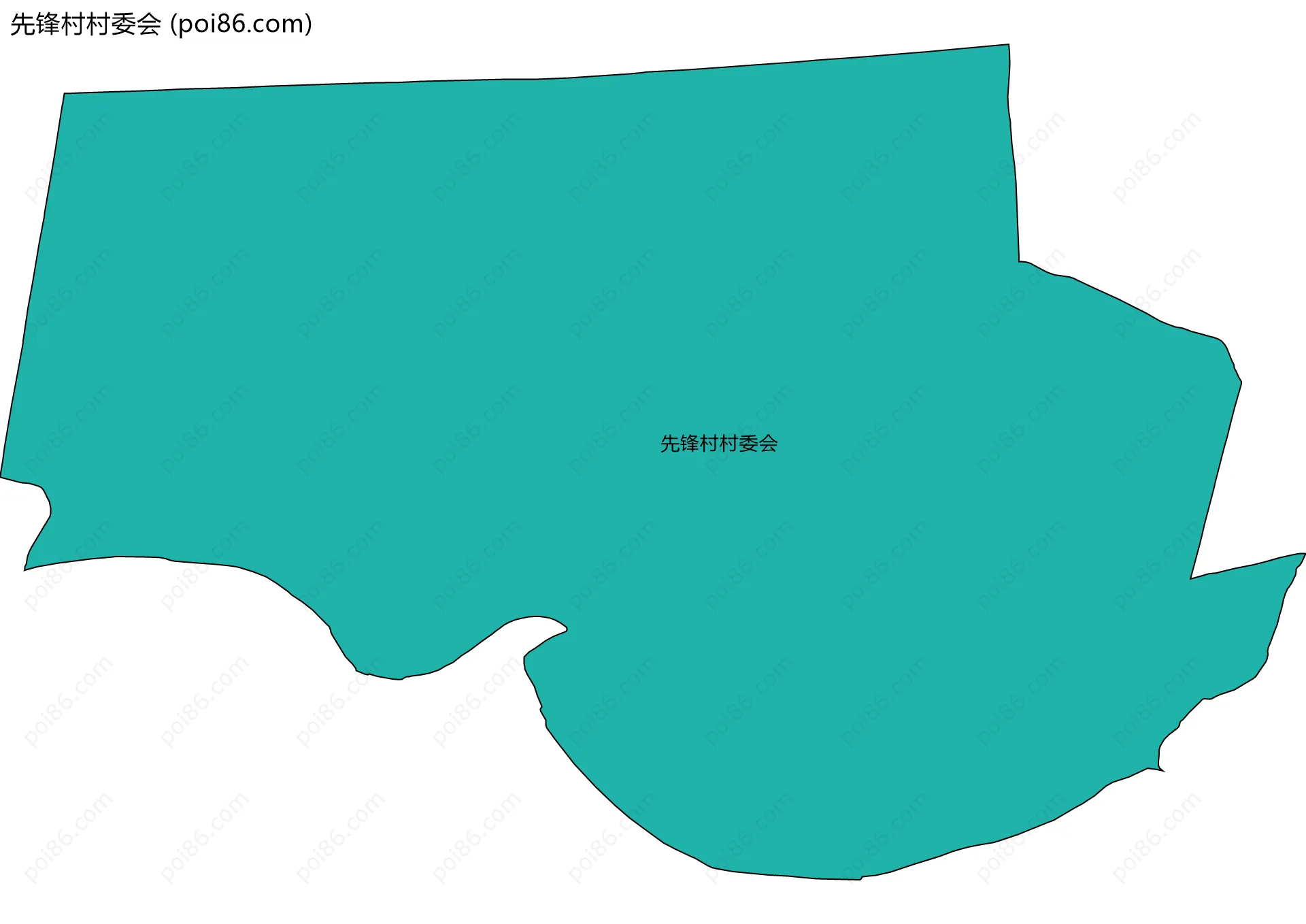 先锋村村委会边界地图
