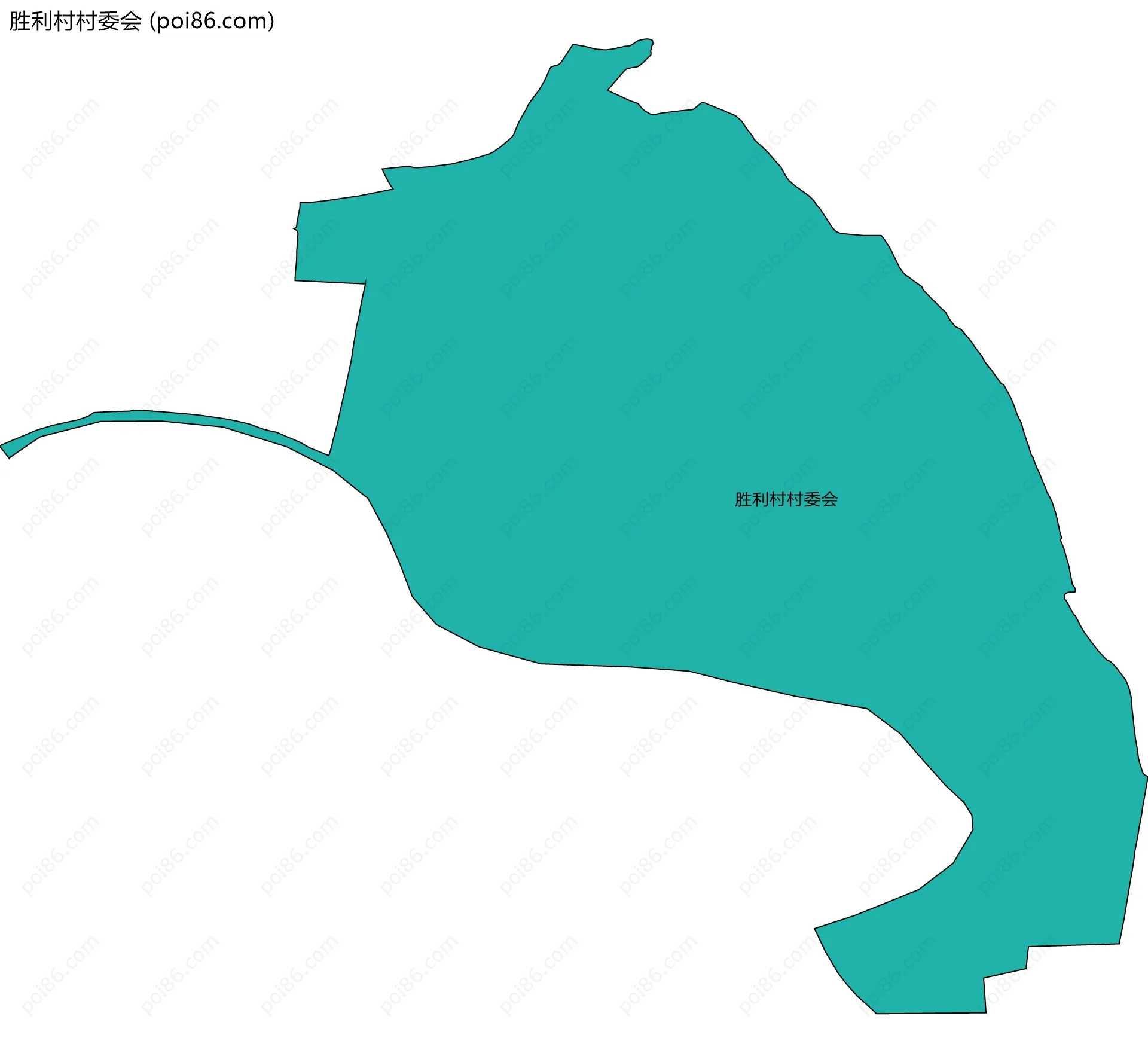 胜利村村委会边界地图
