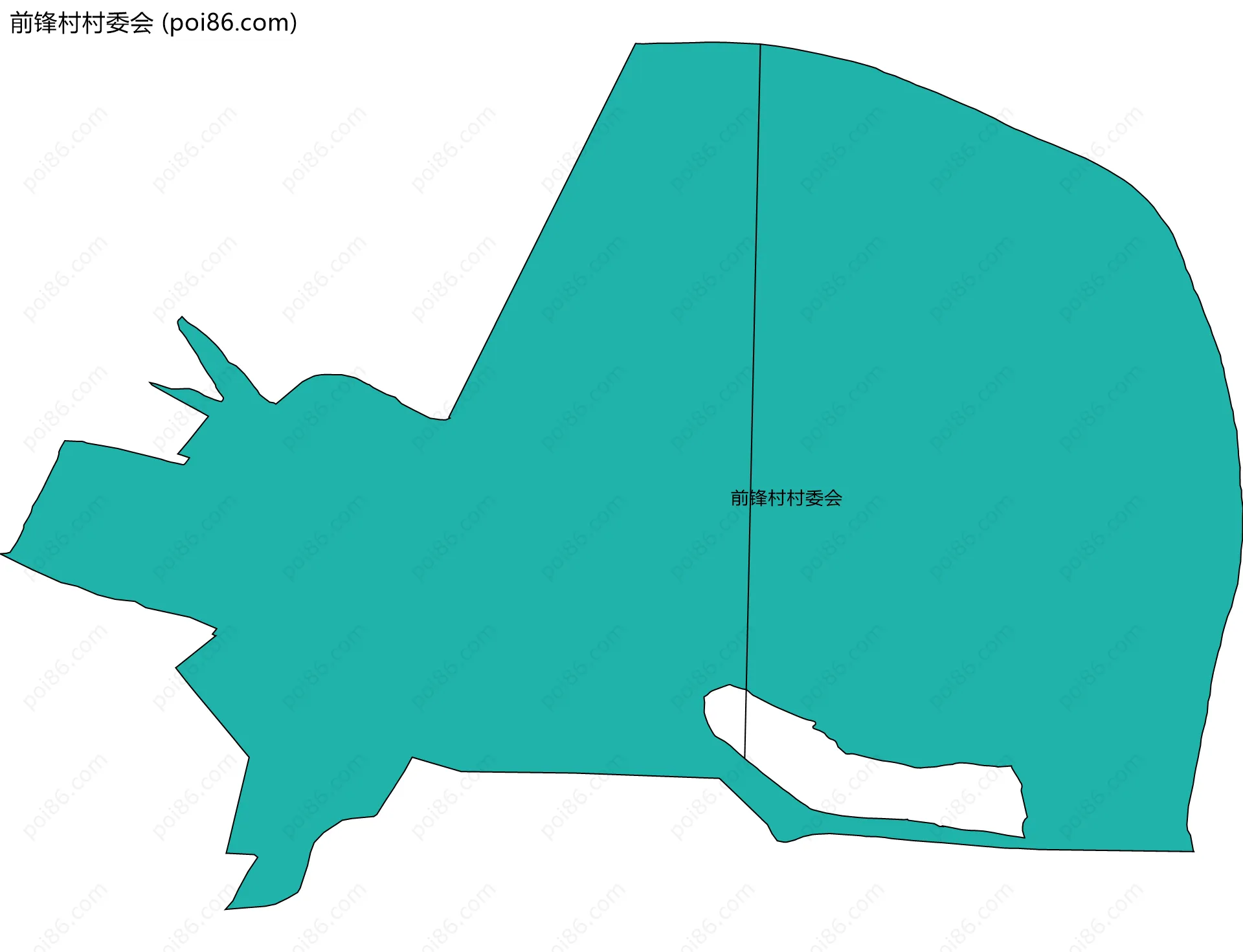 前锋村村委会边界地图