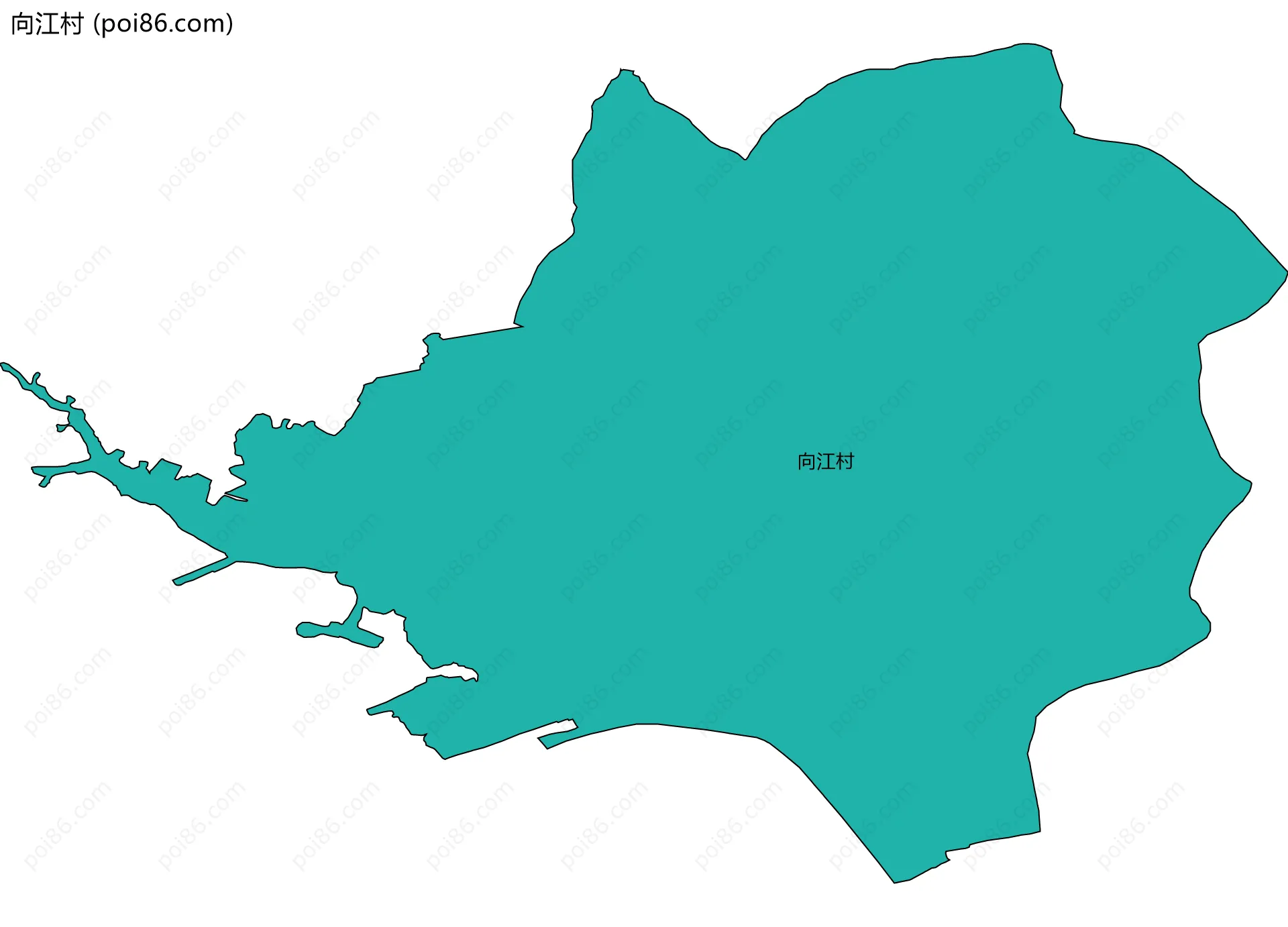 向江村边界地图