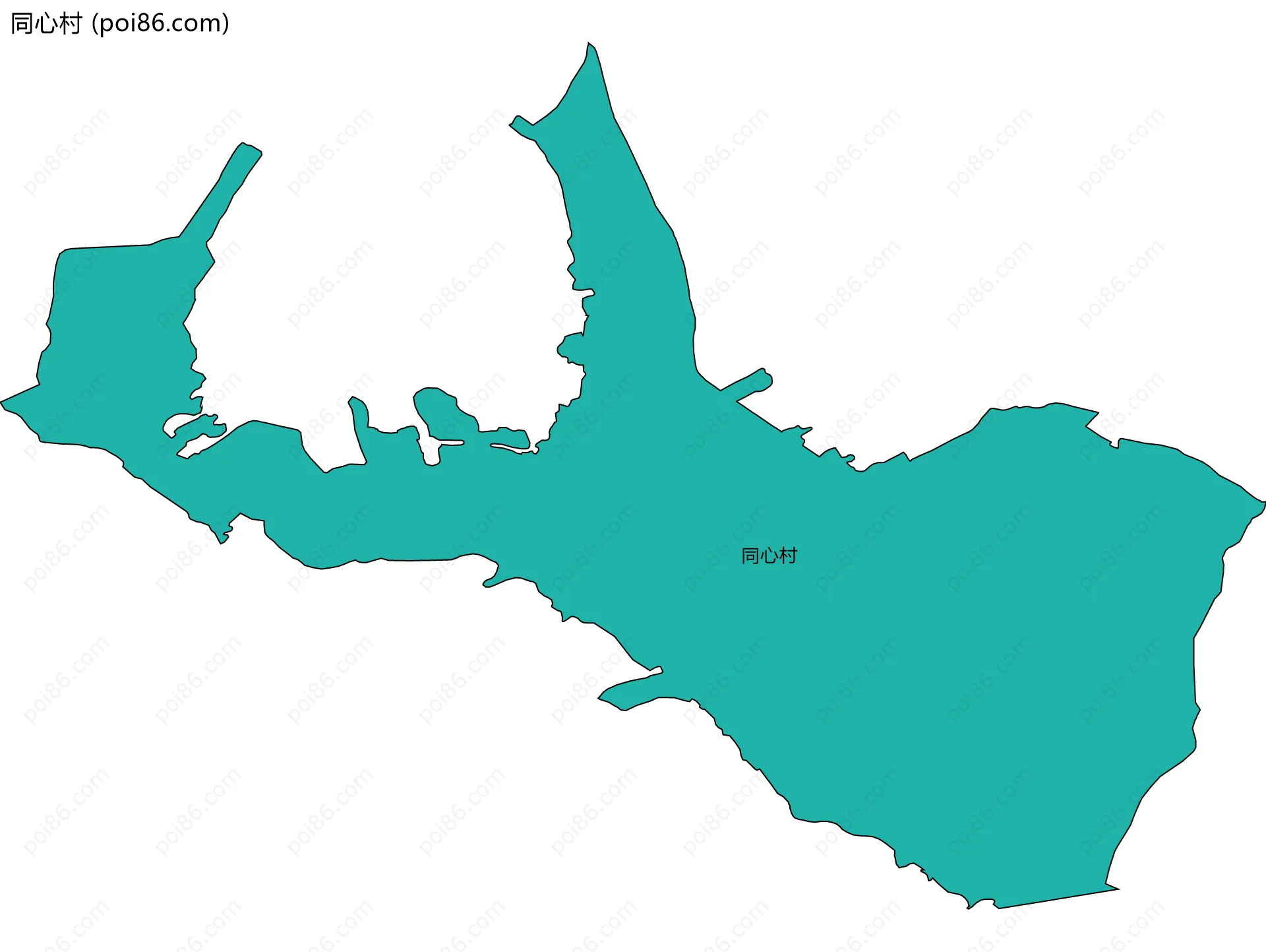 同心村边界地图