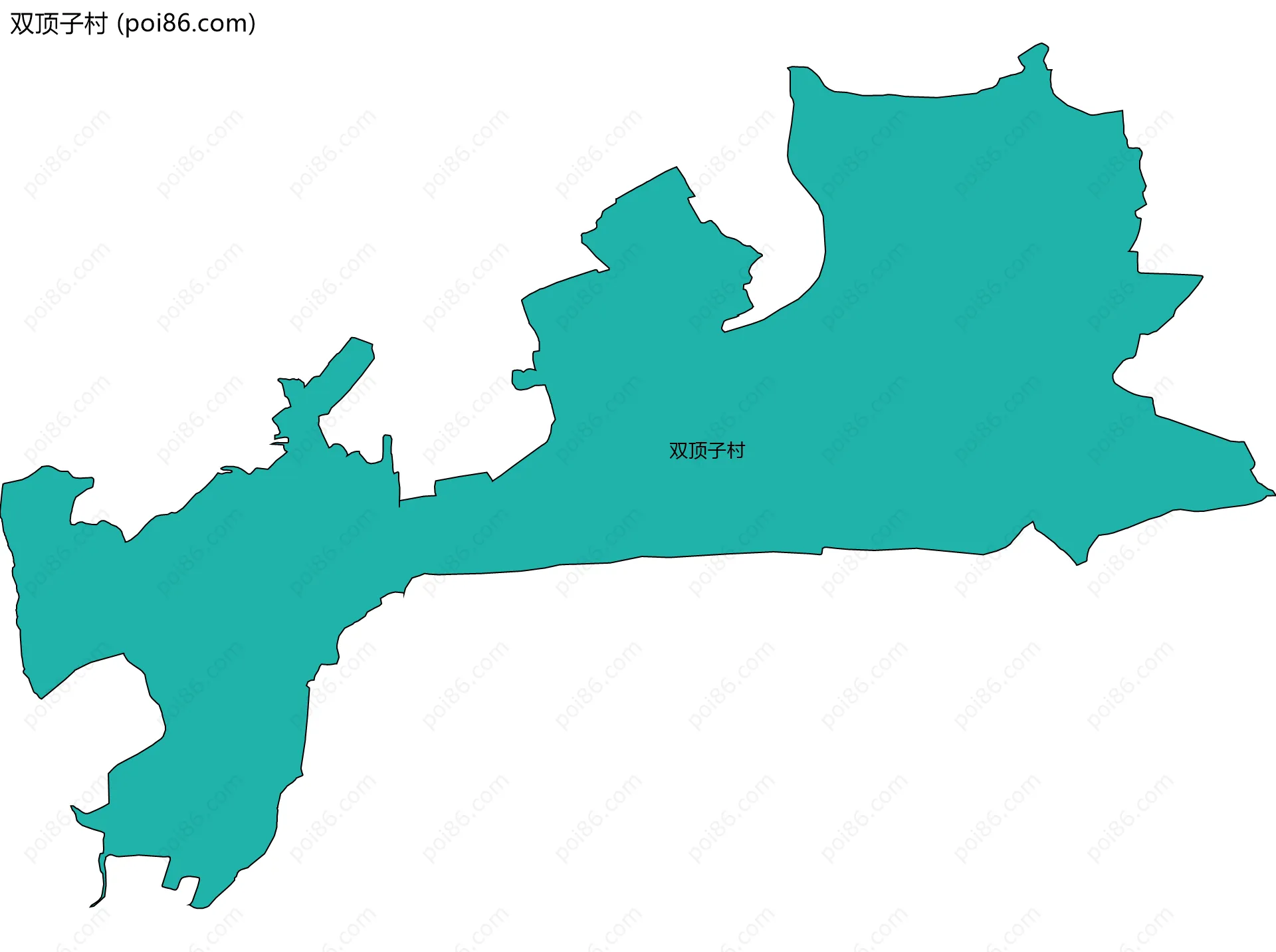 双顶子村边界地图