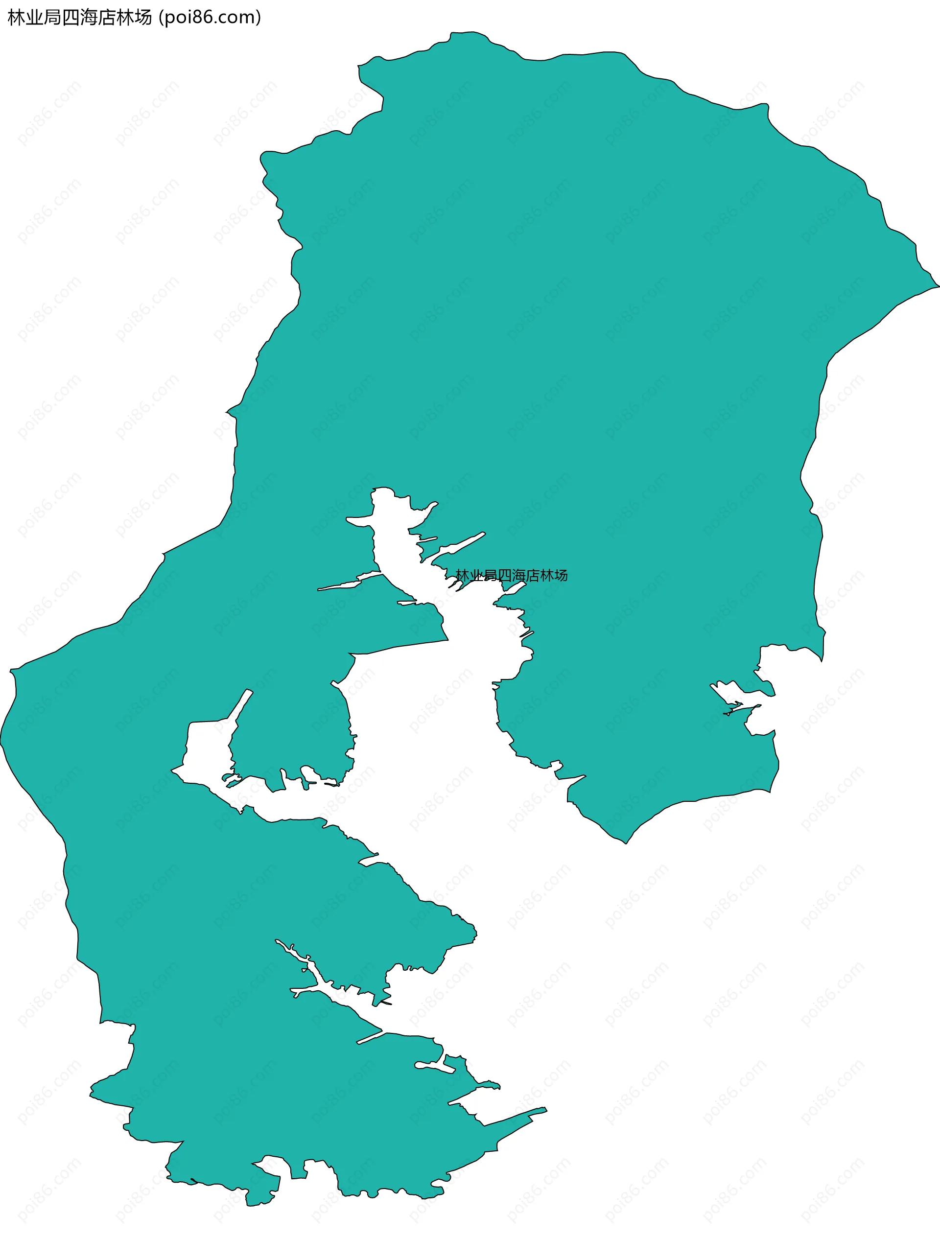 林业局四海店林场边界地图