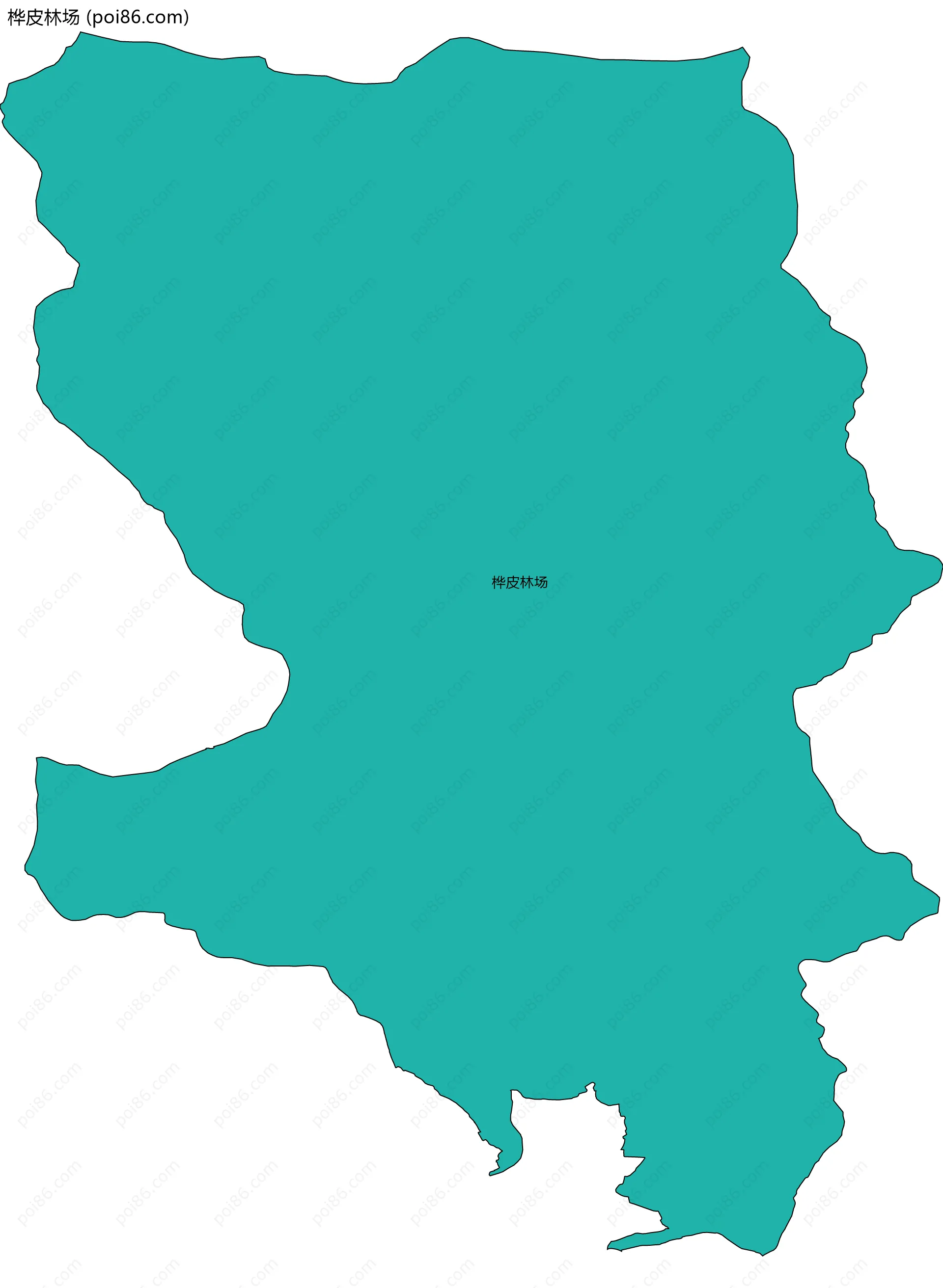 桦皮林场边界地图