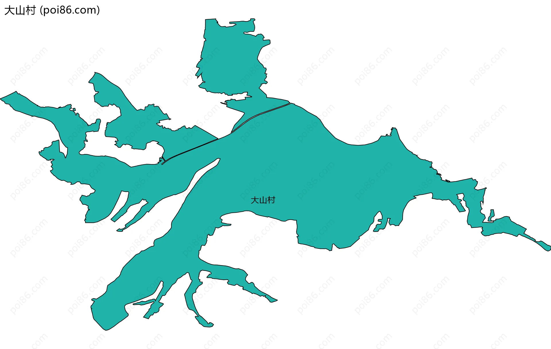 大山村边界地图