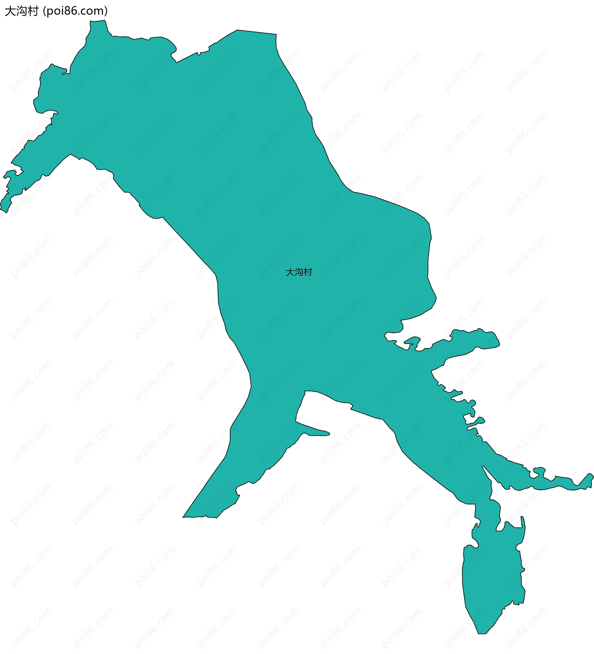 大沟村边界地图