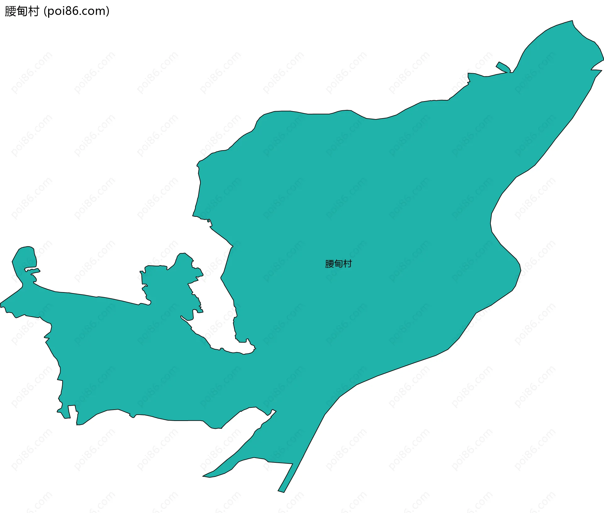 腰甸村边界地图