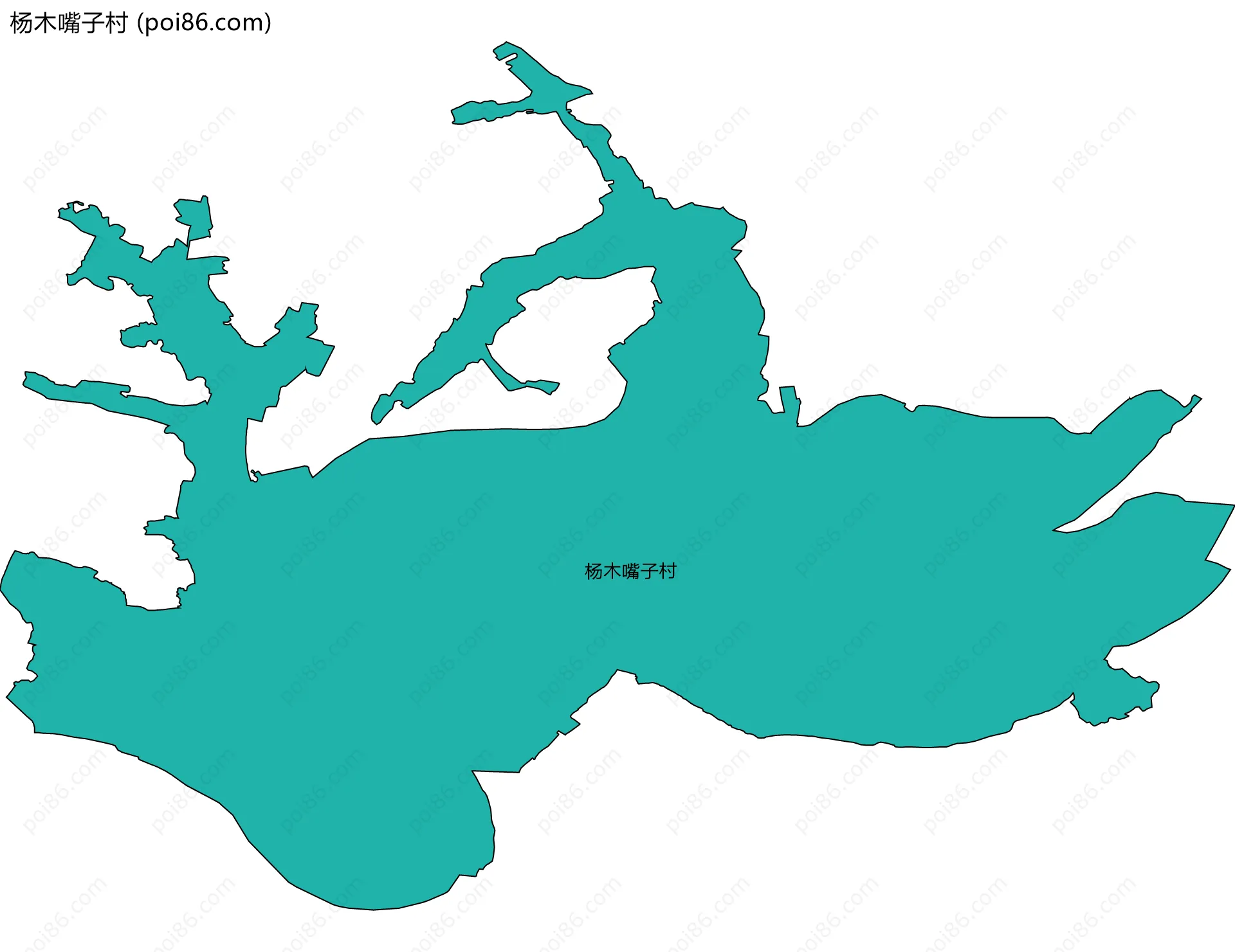 杨木嘴子村边界地图