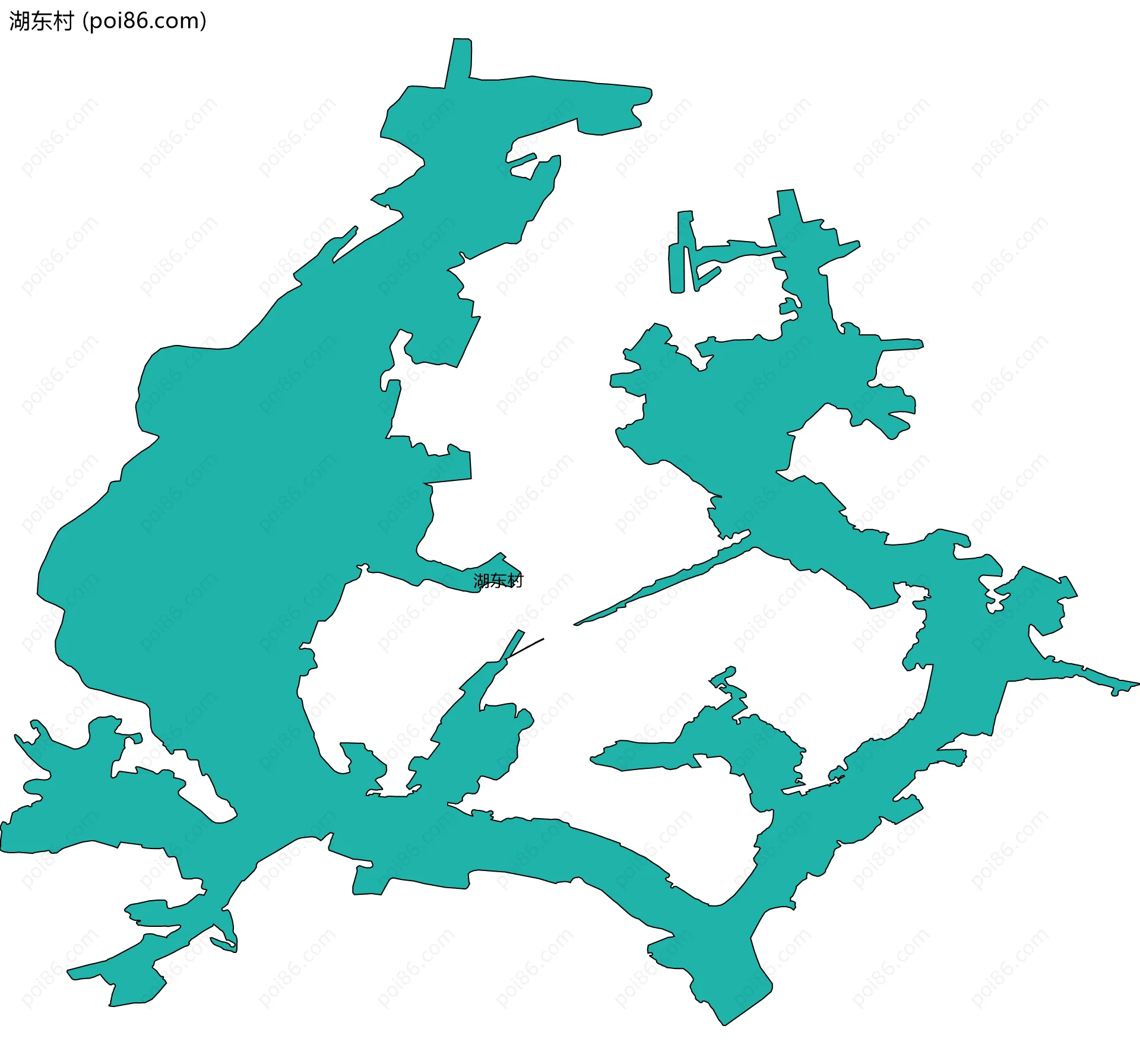 湖东村边界地图