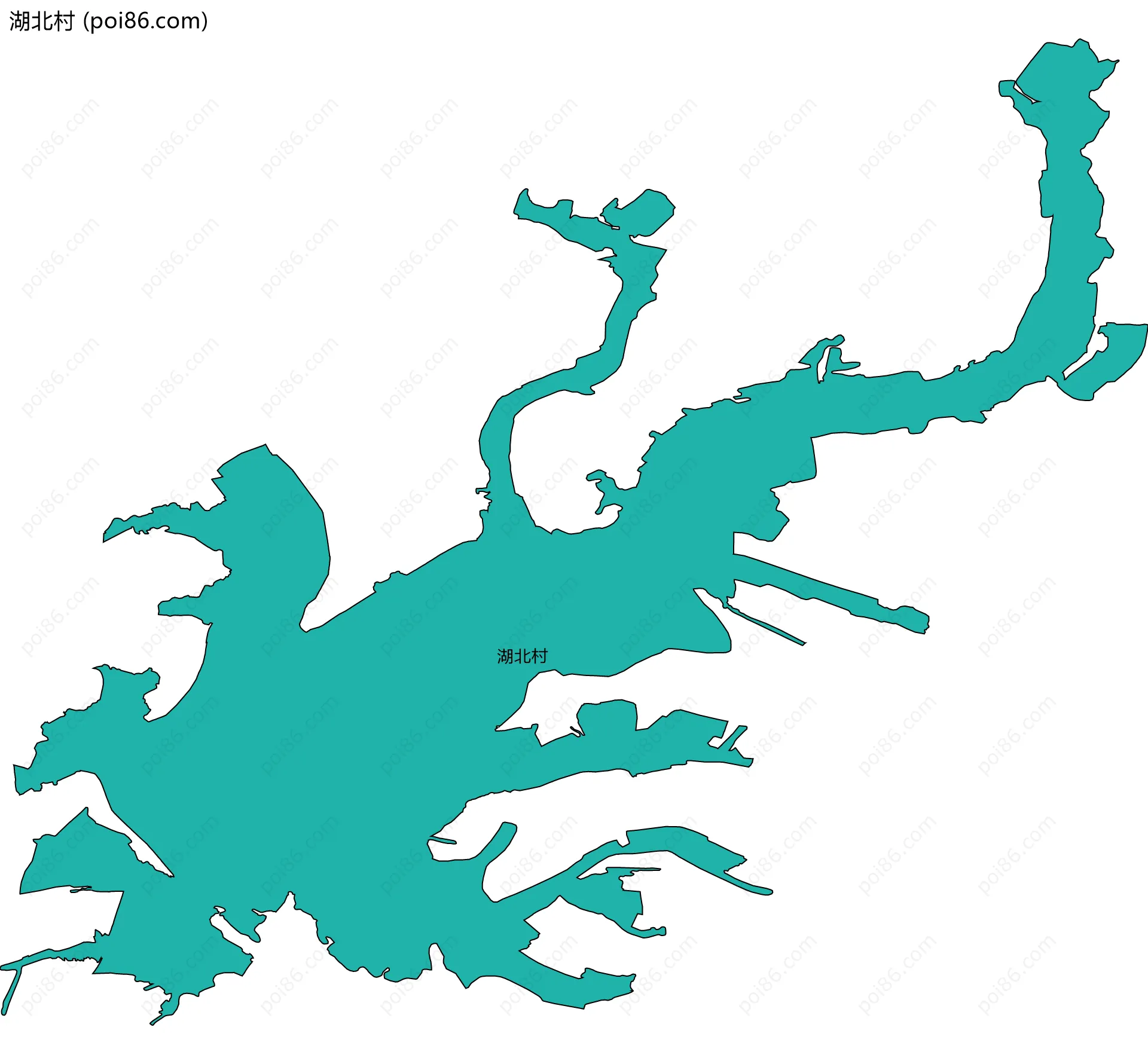 湖北村边界地图