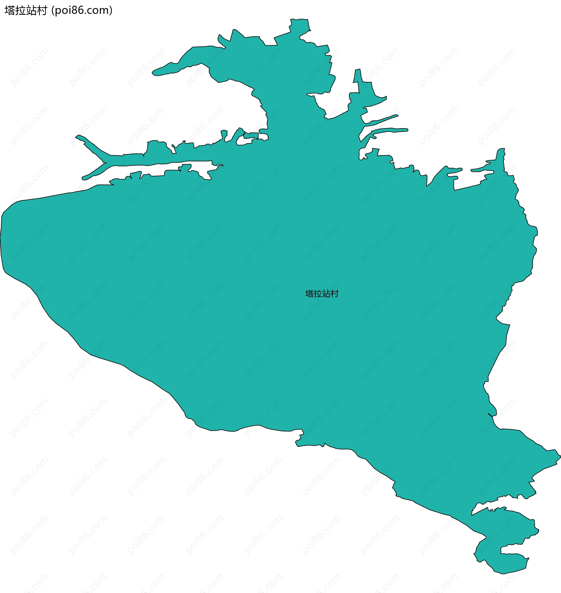 塔拉站村边界地图