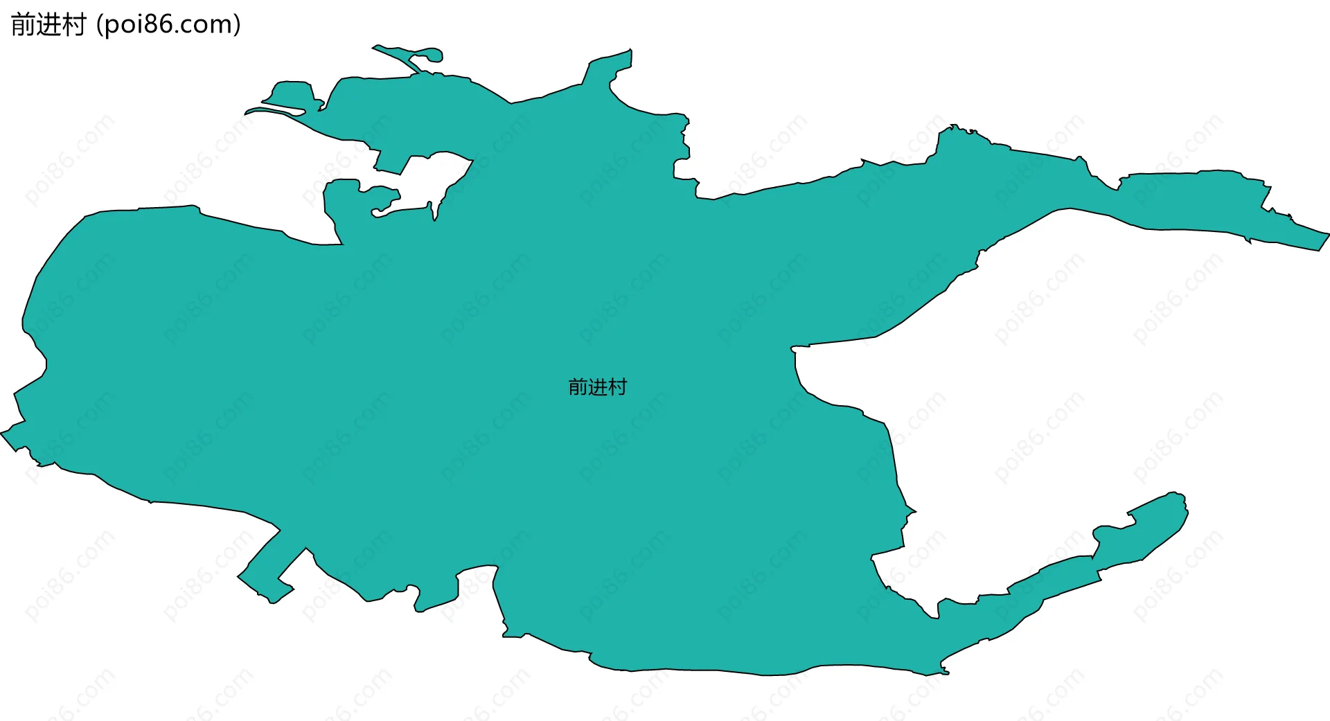 前进村边界地图