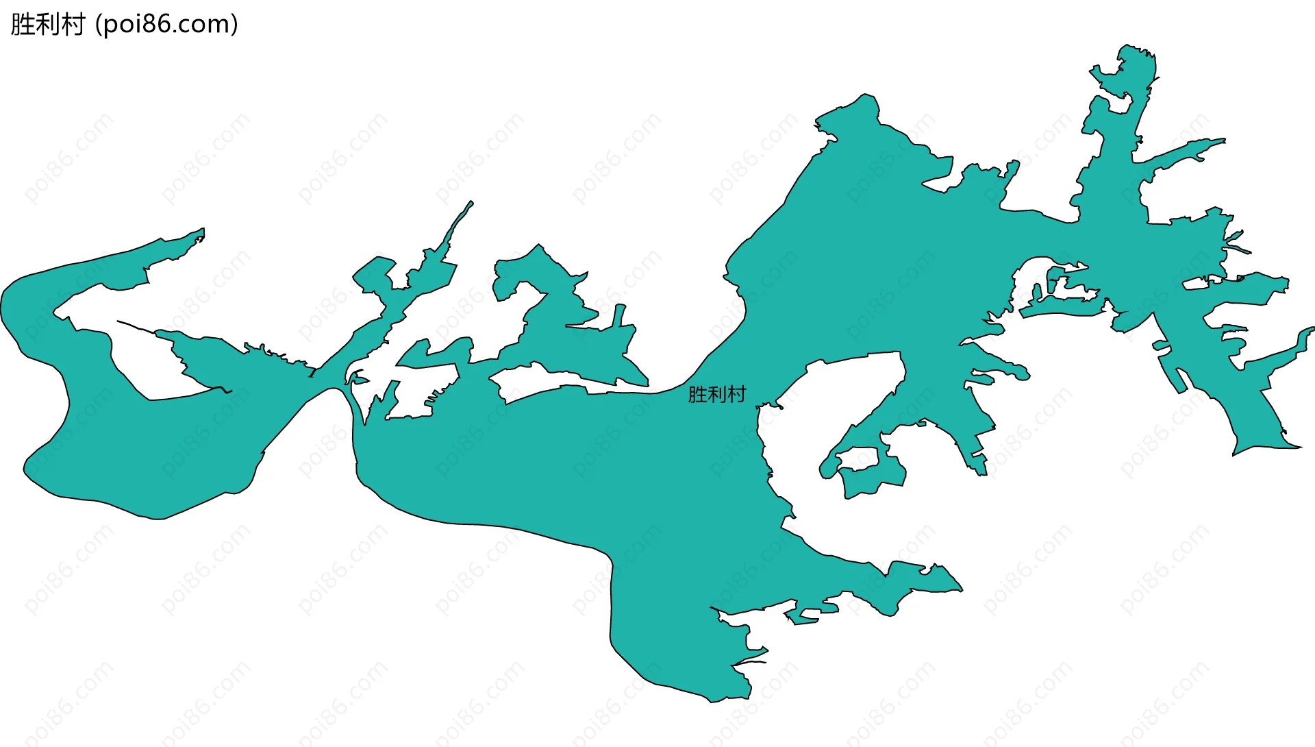 胜利村边界地图