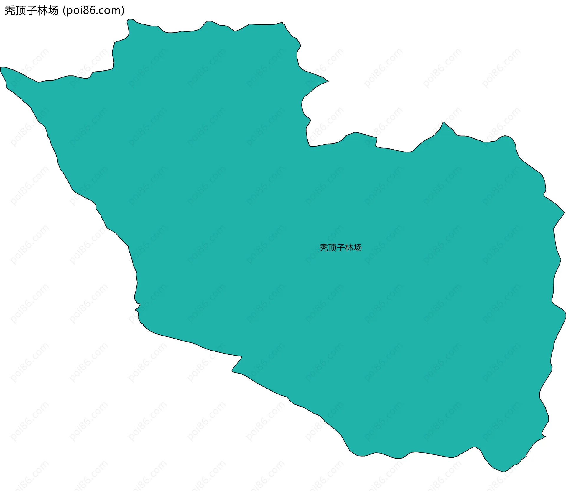 秃顶子林场边界地图