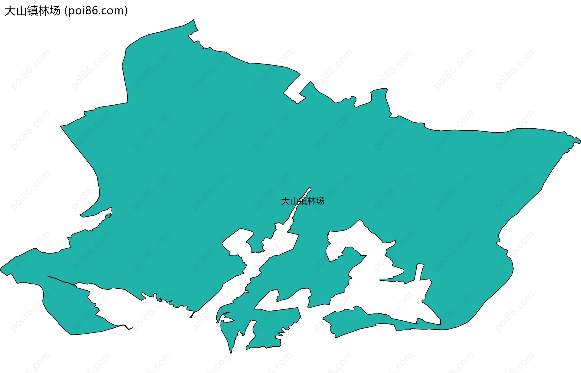 大山镇林场边界地图