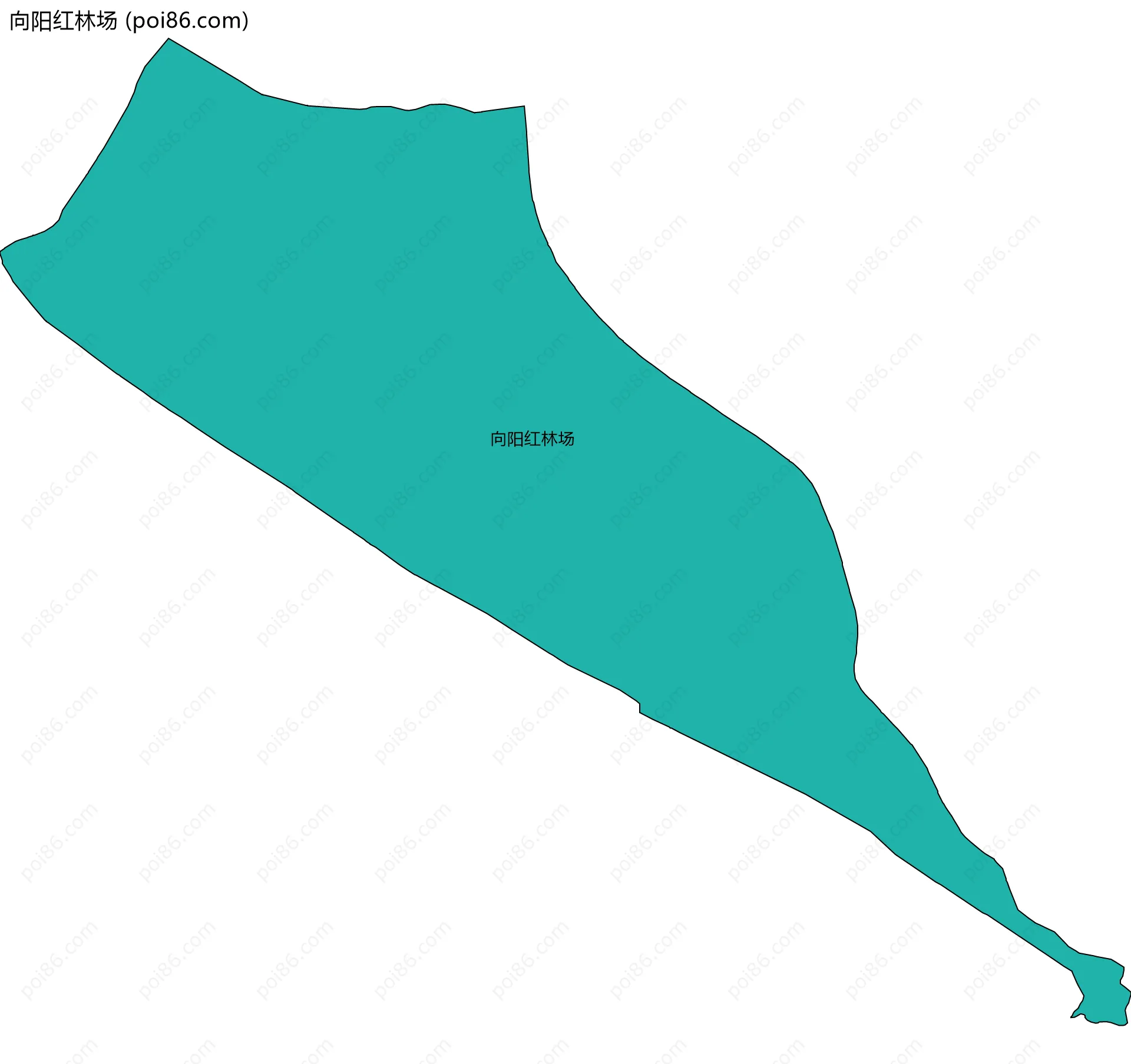 向阳红林场边界地图