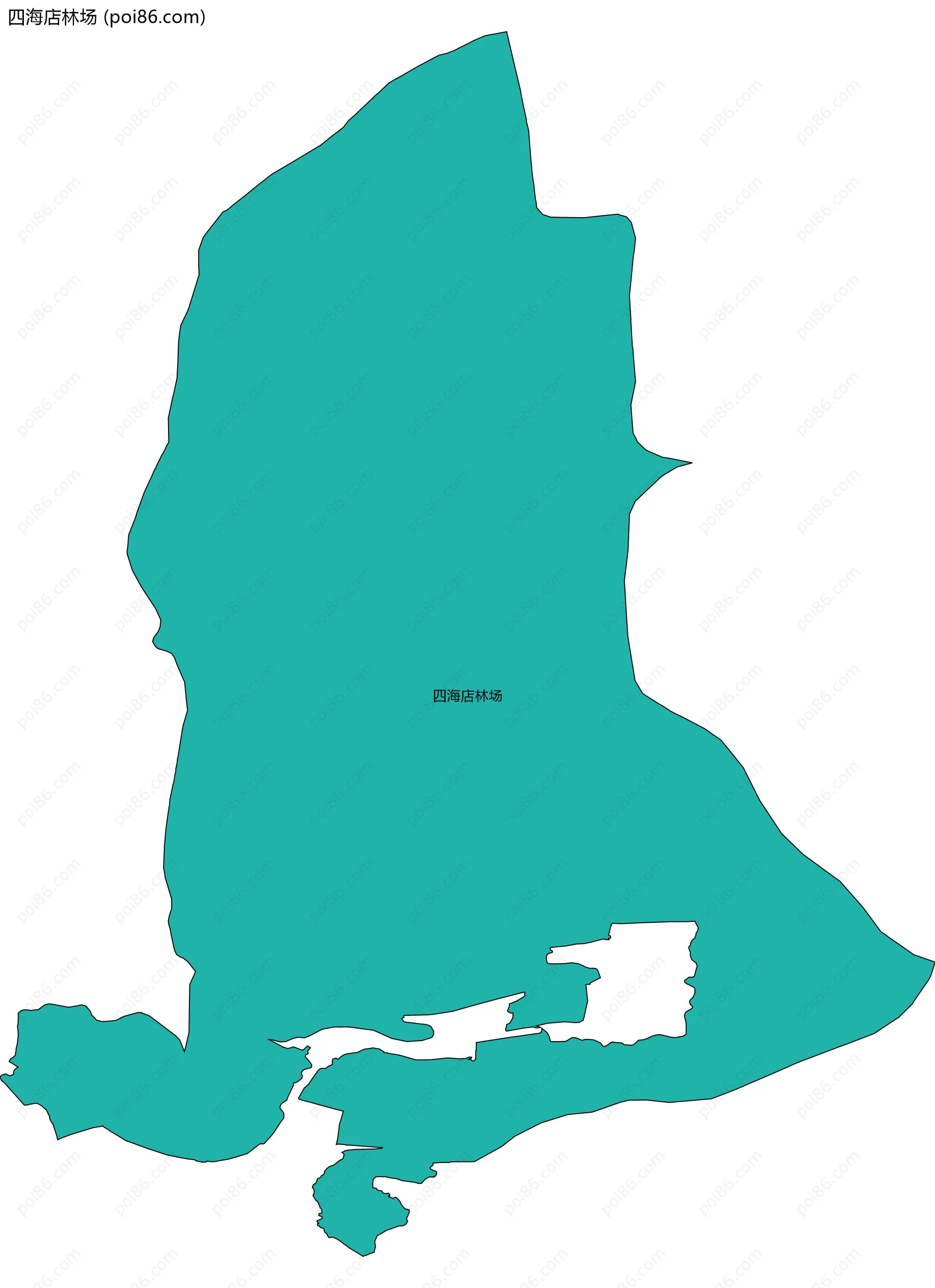 四海店林场边界地图