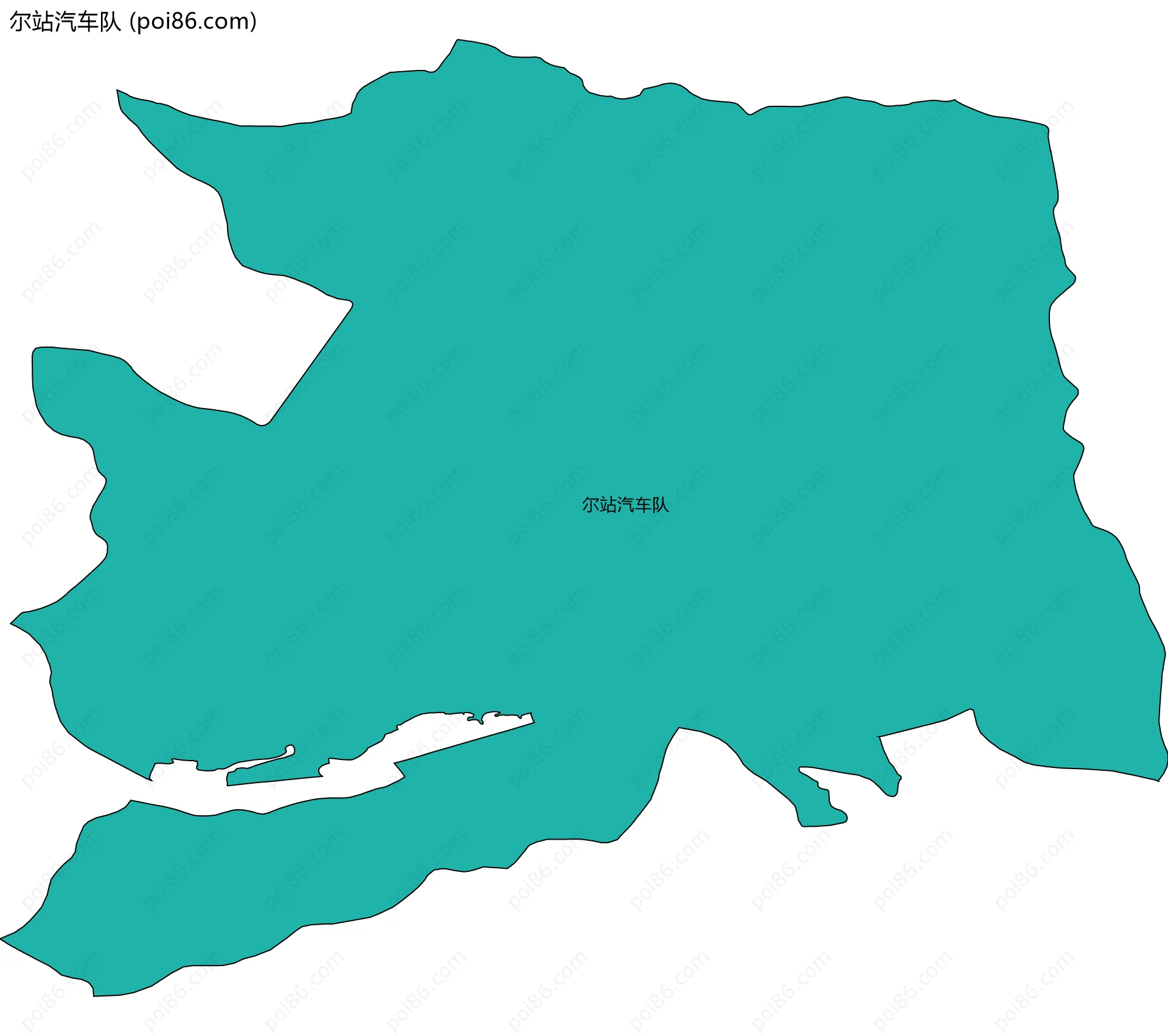 尔站汽车队边界地图