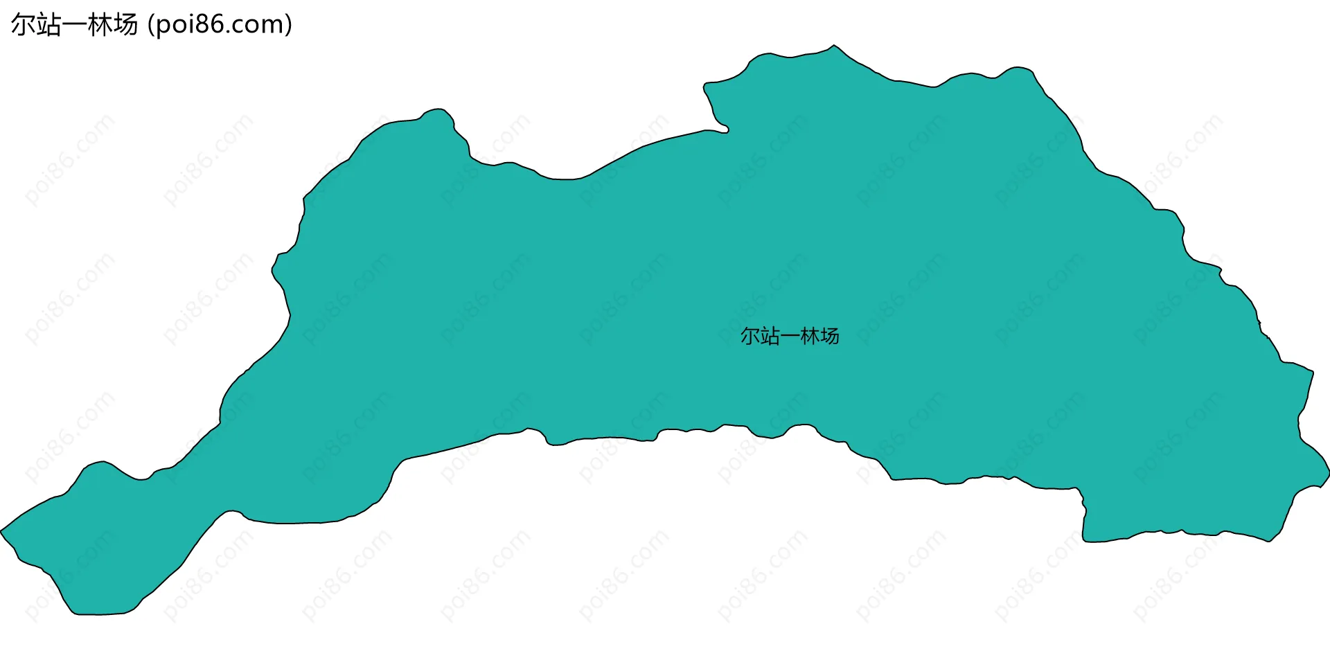 尔站一林场边界地图