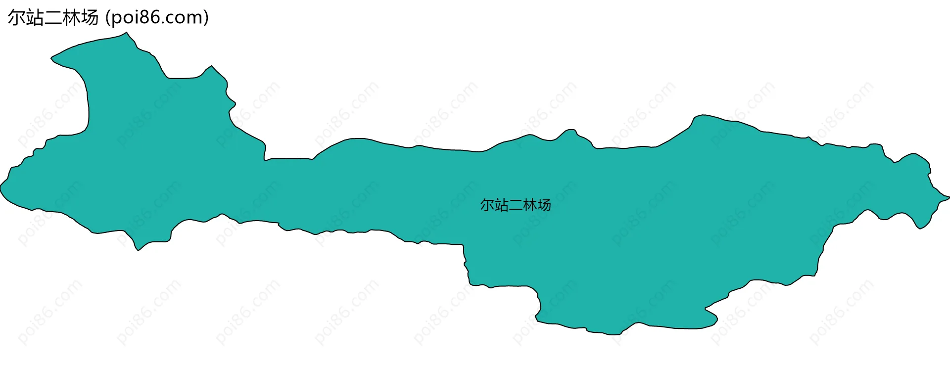 尔站二林场边界地图