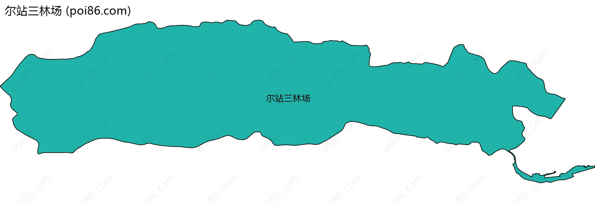 尔站三林场边界地图