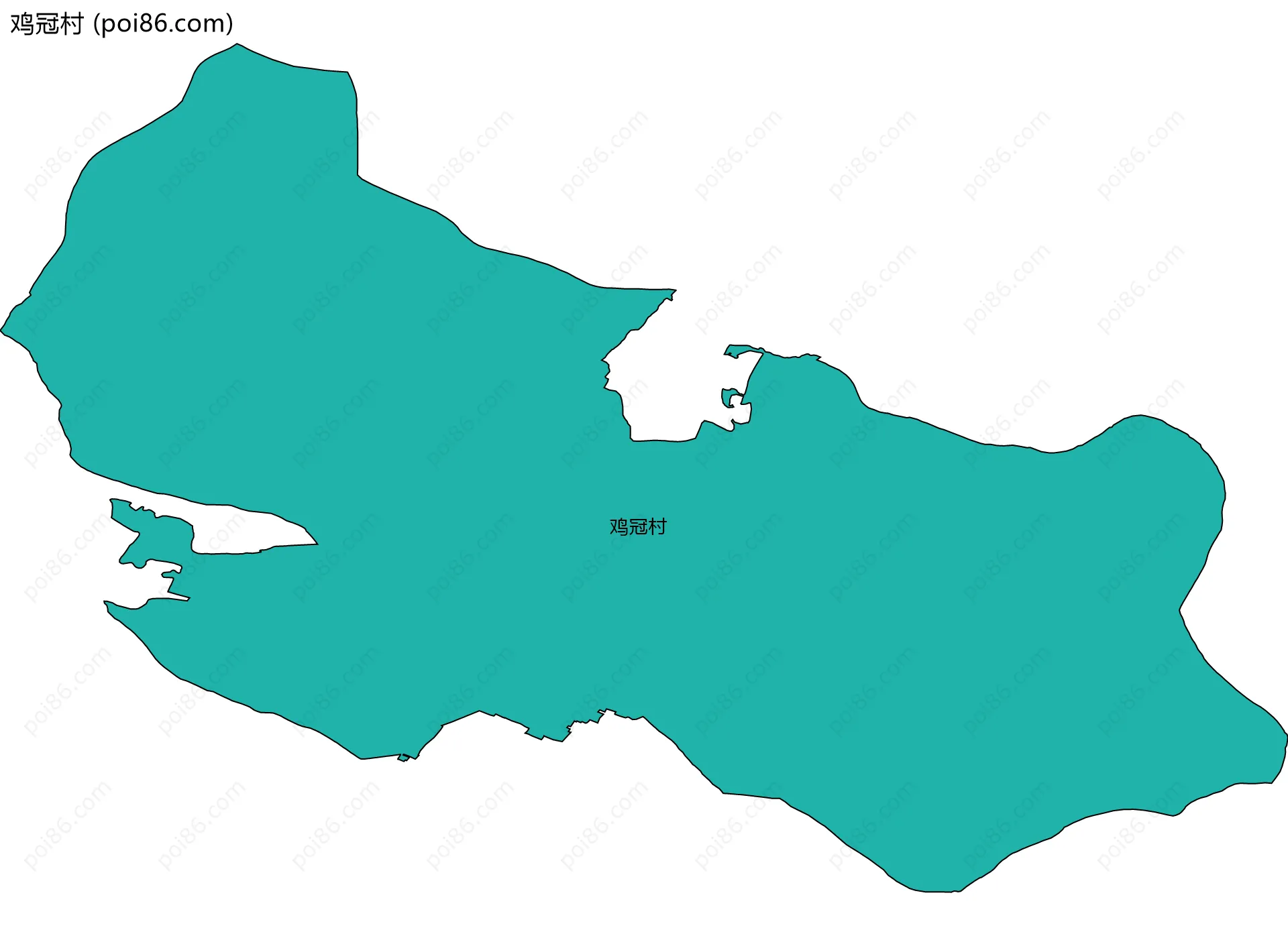 鸡冠村边界地图