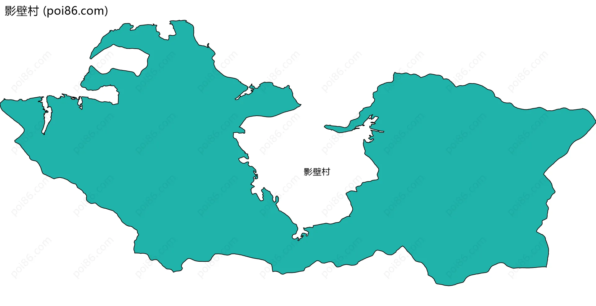 影壁村边界地图