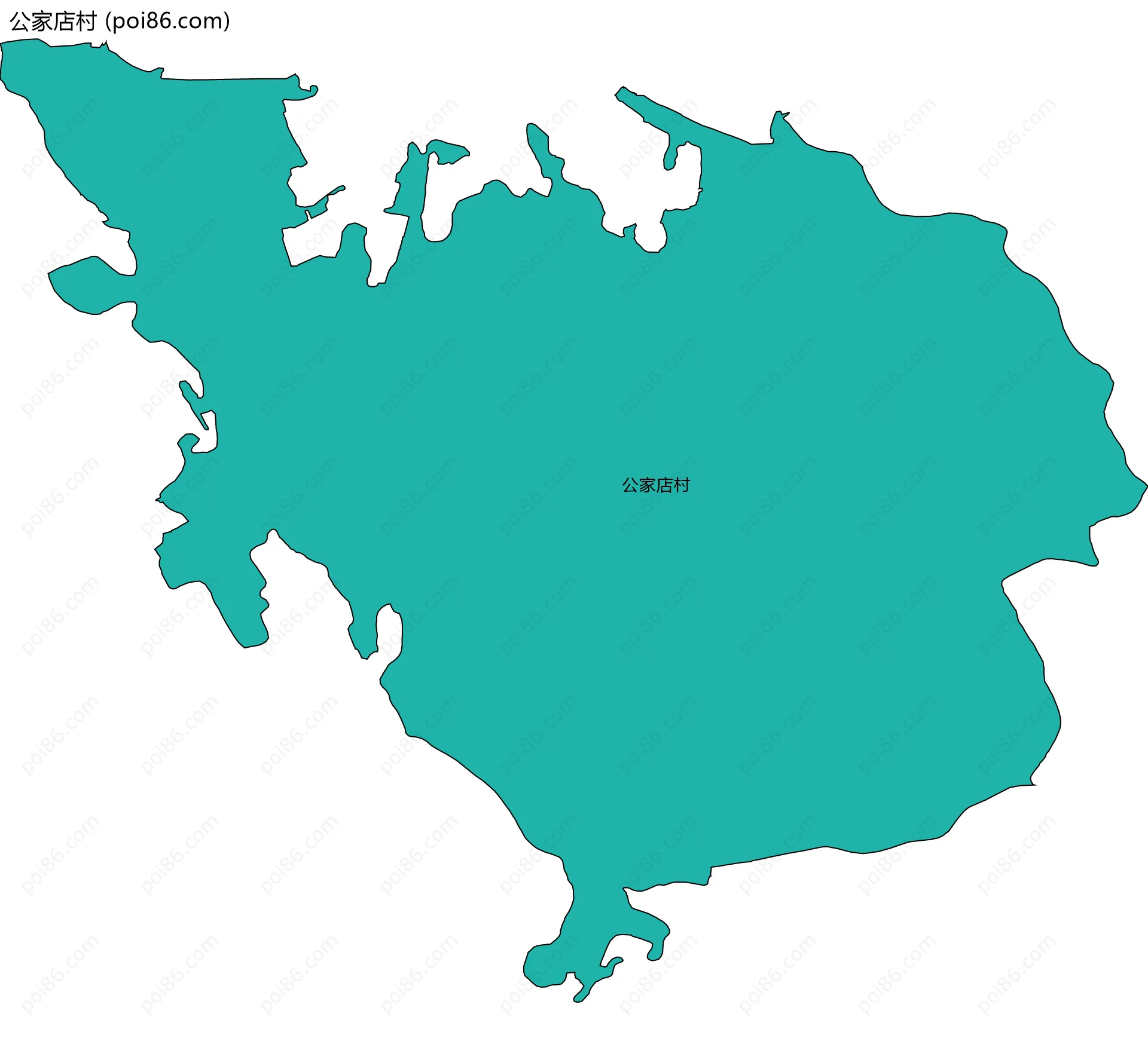 公家店村边界地图