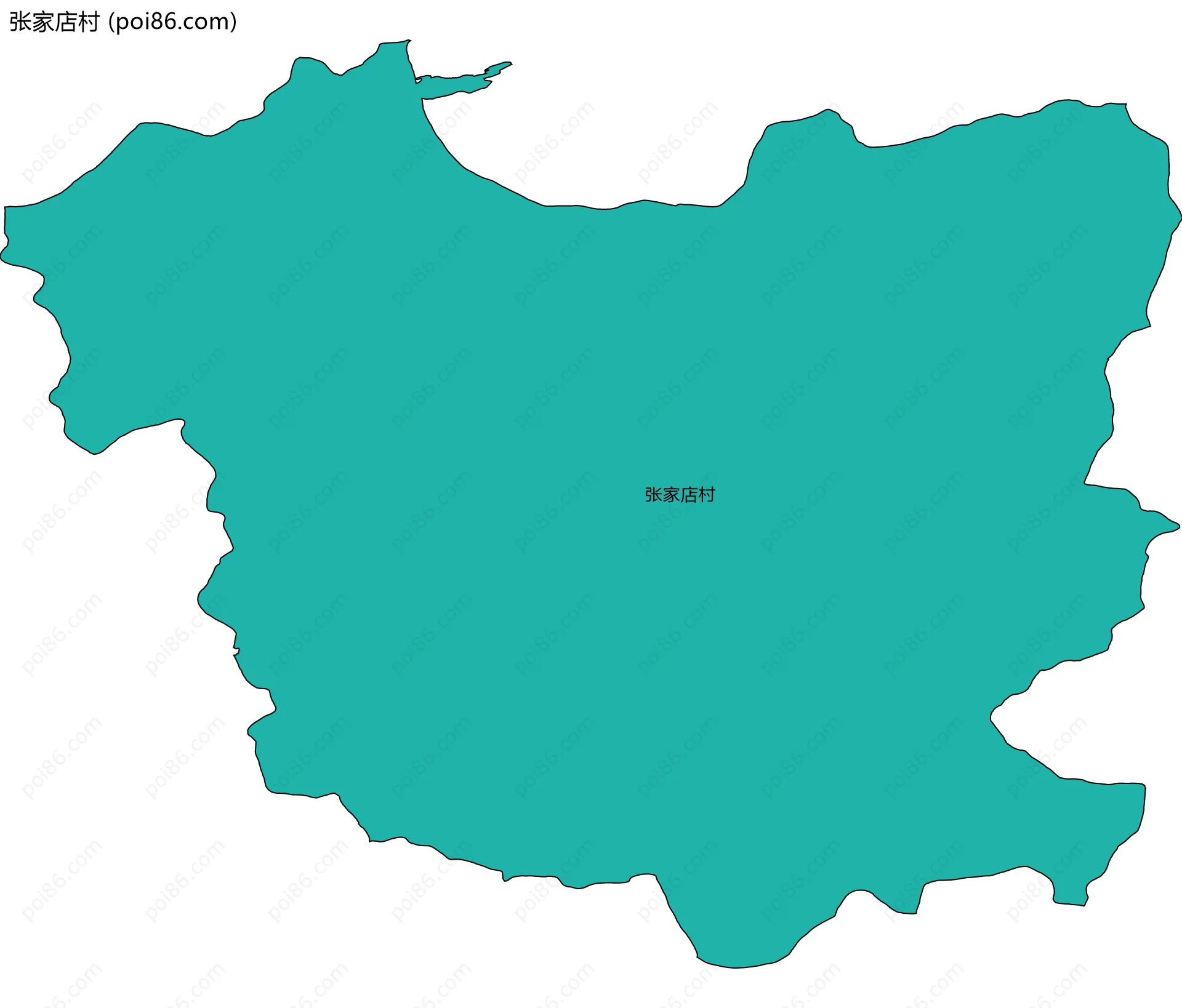张家店村边界地图
