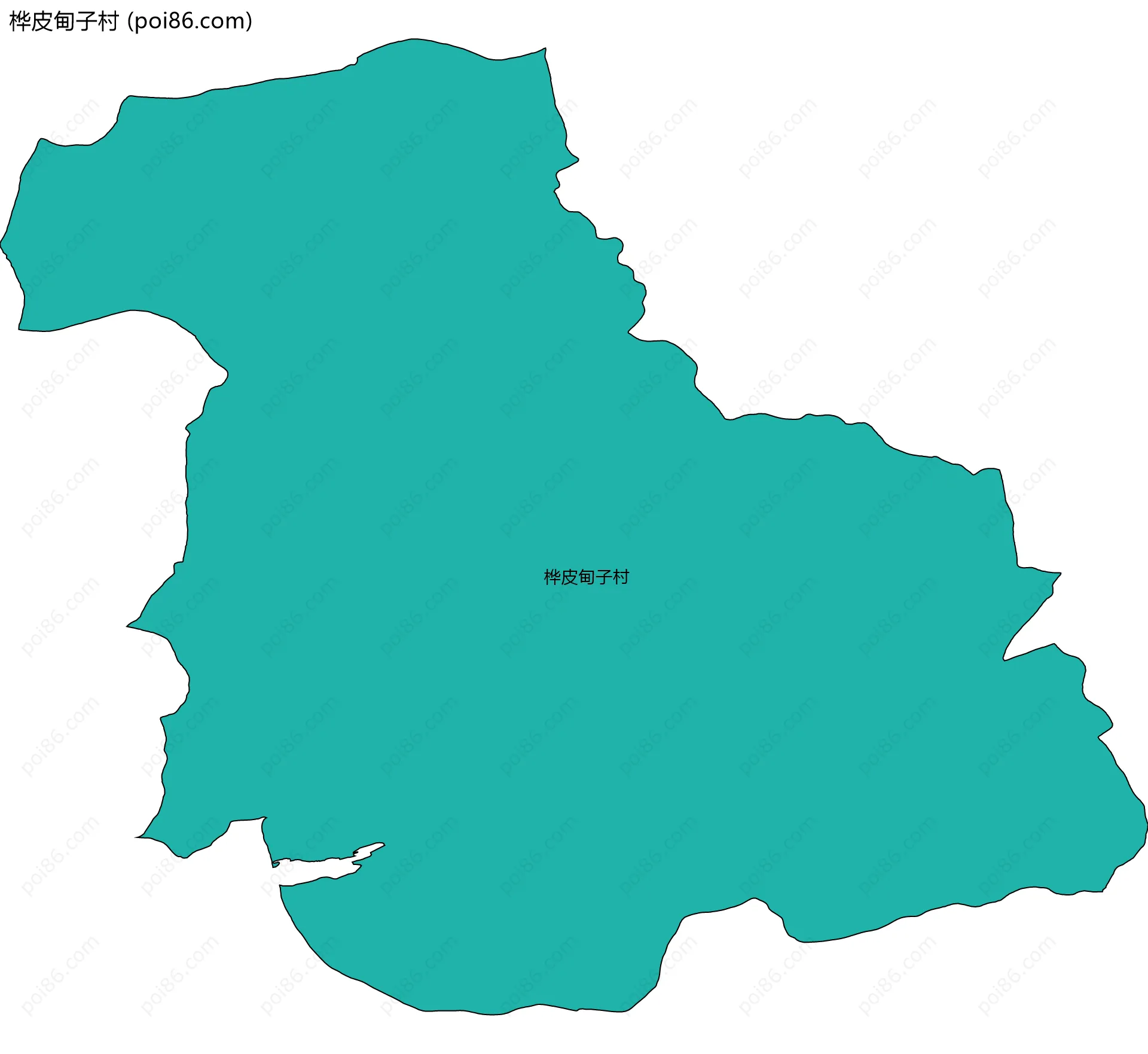 桦皮甸子村边界地图