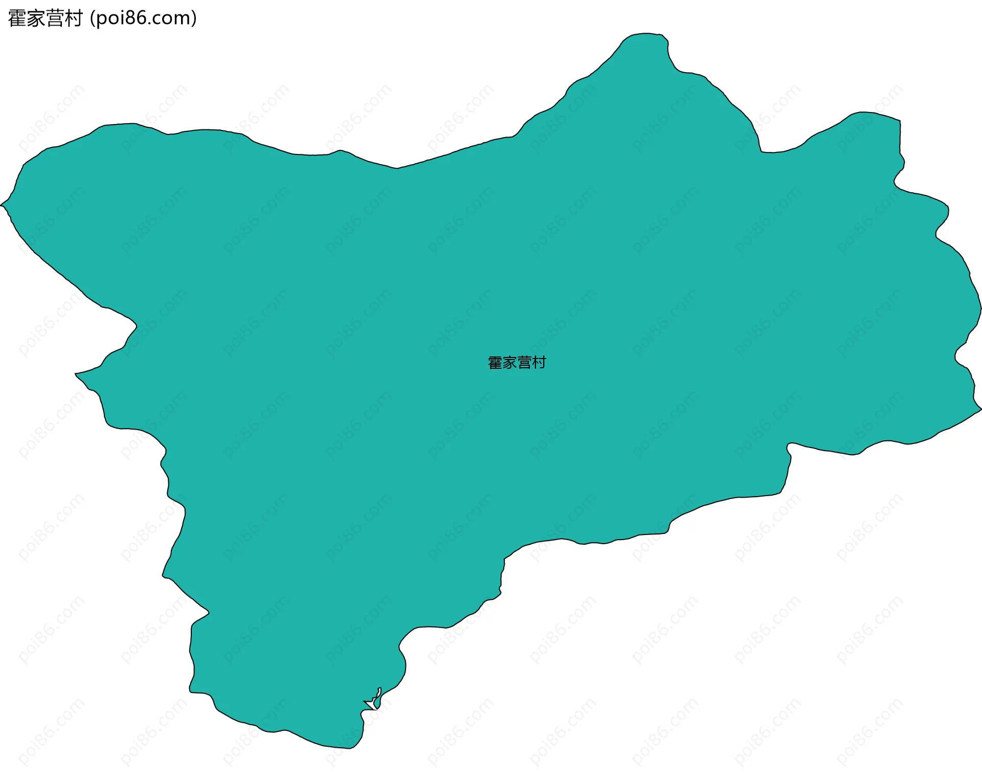 霍家营村边界地图