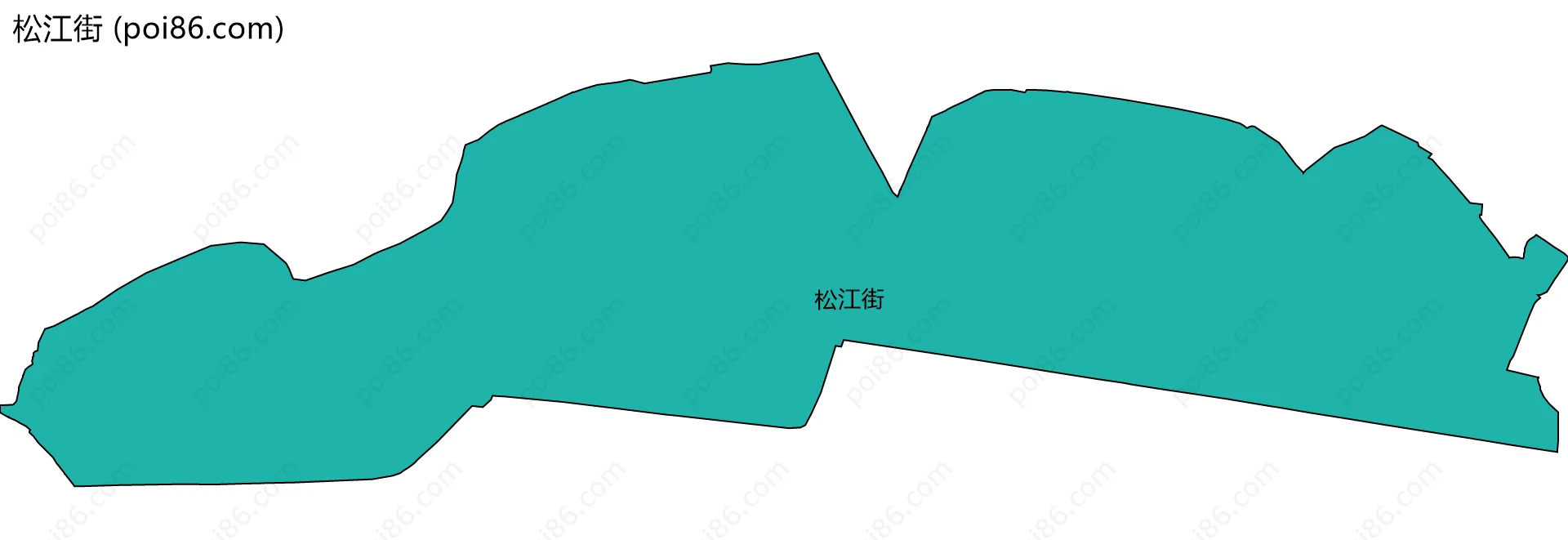 松江街边界地图