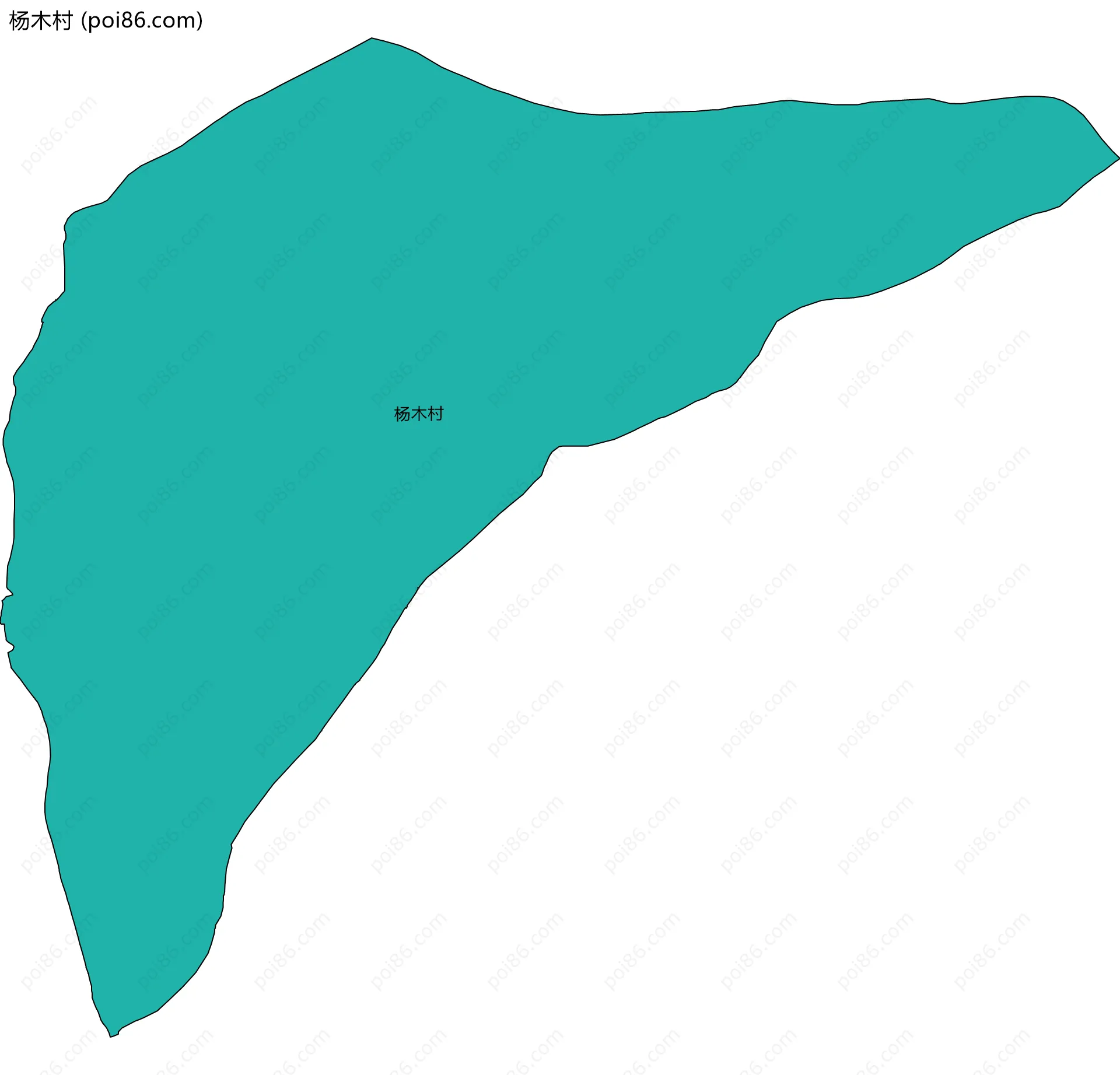 杨木村边界地图