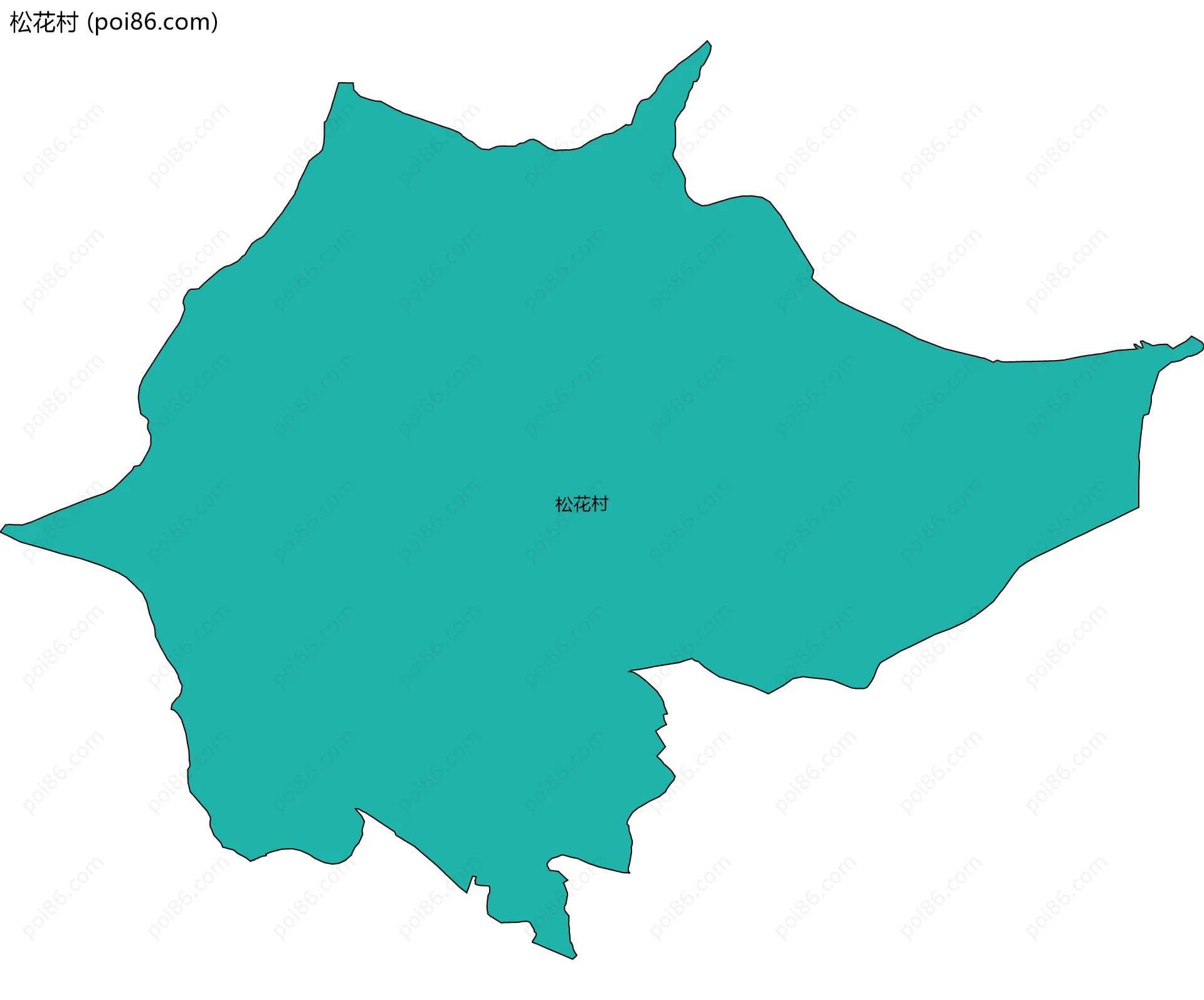 松花村边界地图