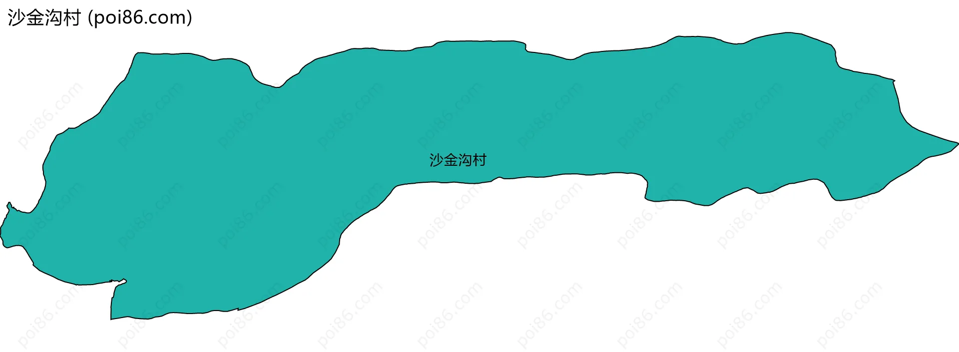 沙金沟村边界地图